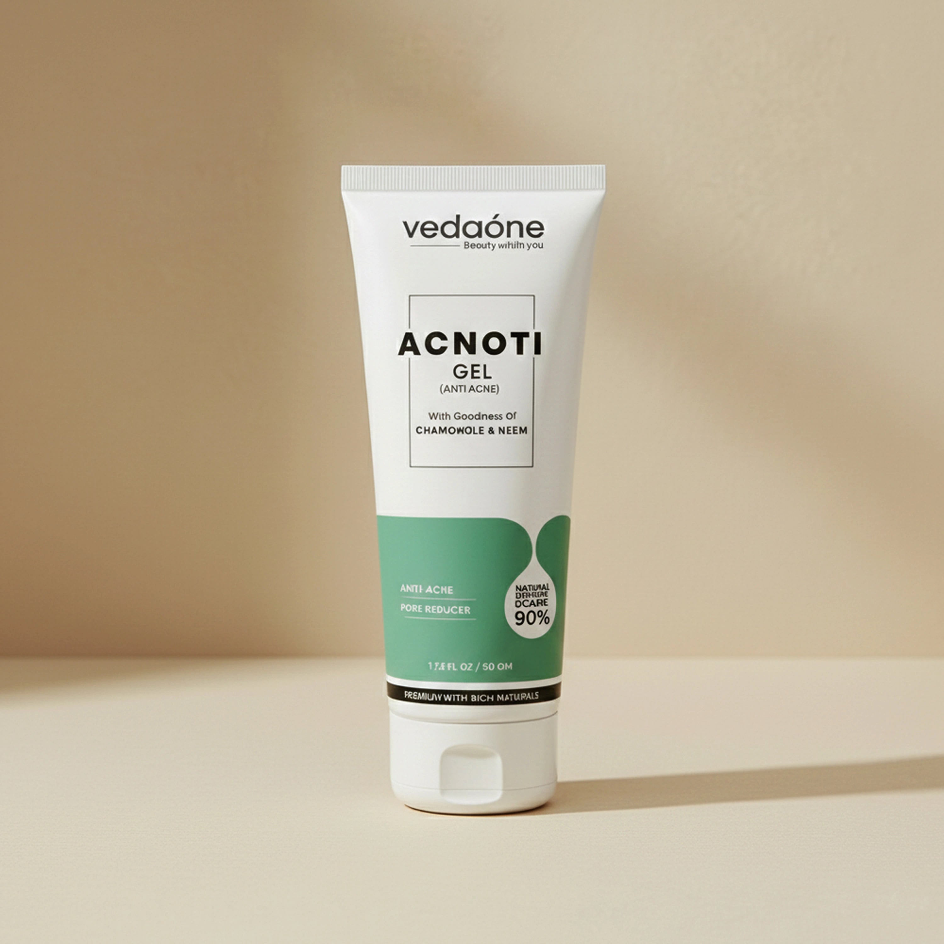 VedaOne Acnoti Gel (Anti-Acne) 50 g | Plant-Based, Non-Greasy Anti-Pollution Face Gel for Men & Women