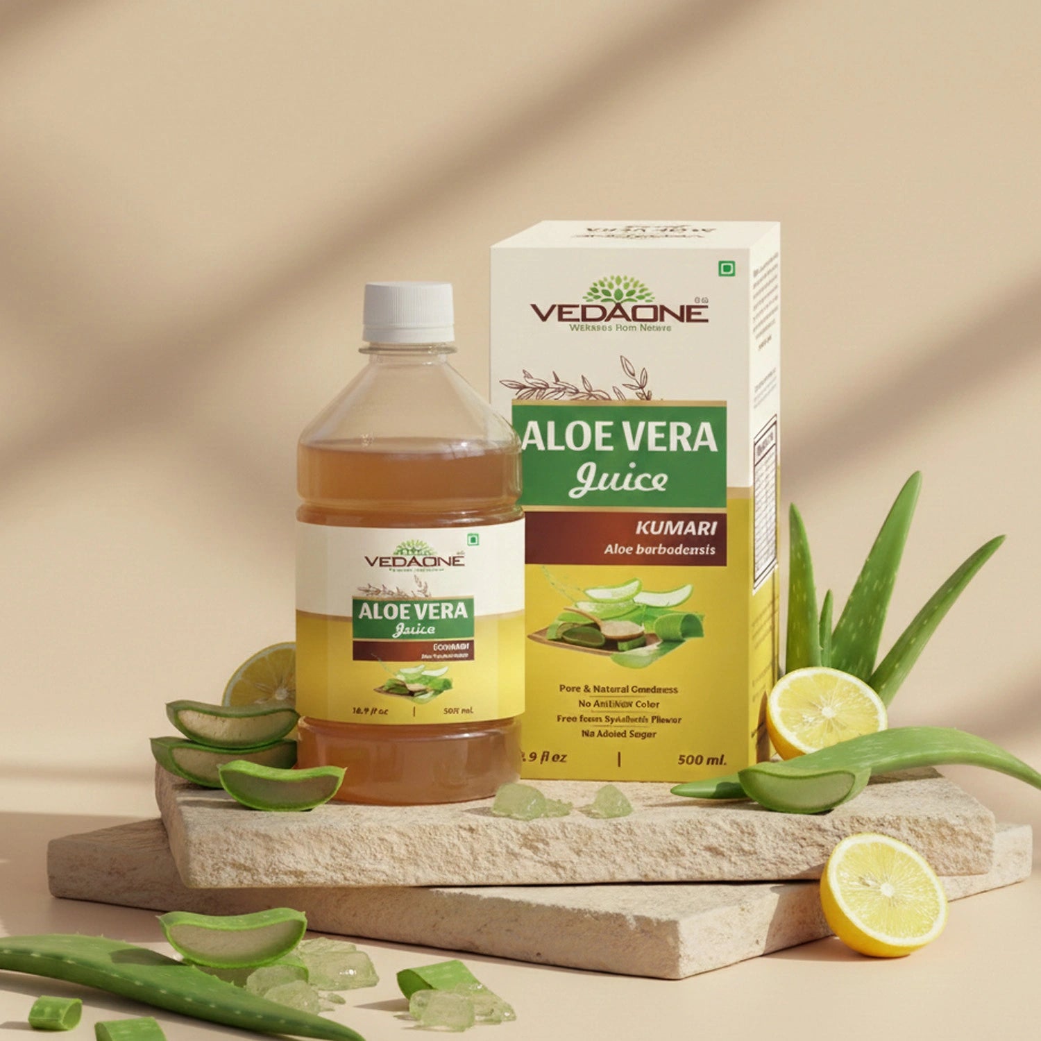 Vedaone Aloe Vera Juice 500 ml | Refreshing Herbal Juice for Daily Digestive & Wellness Support