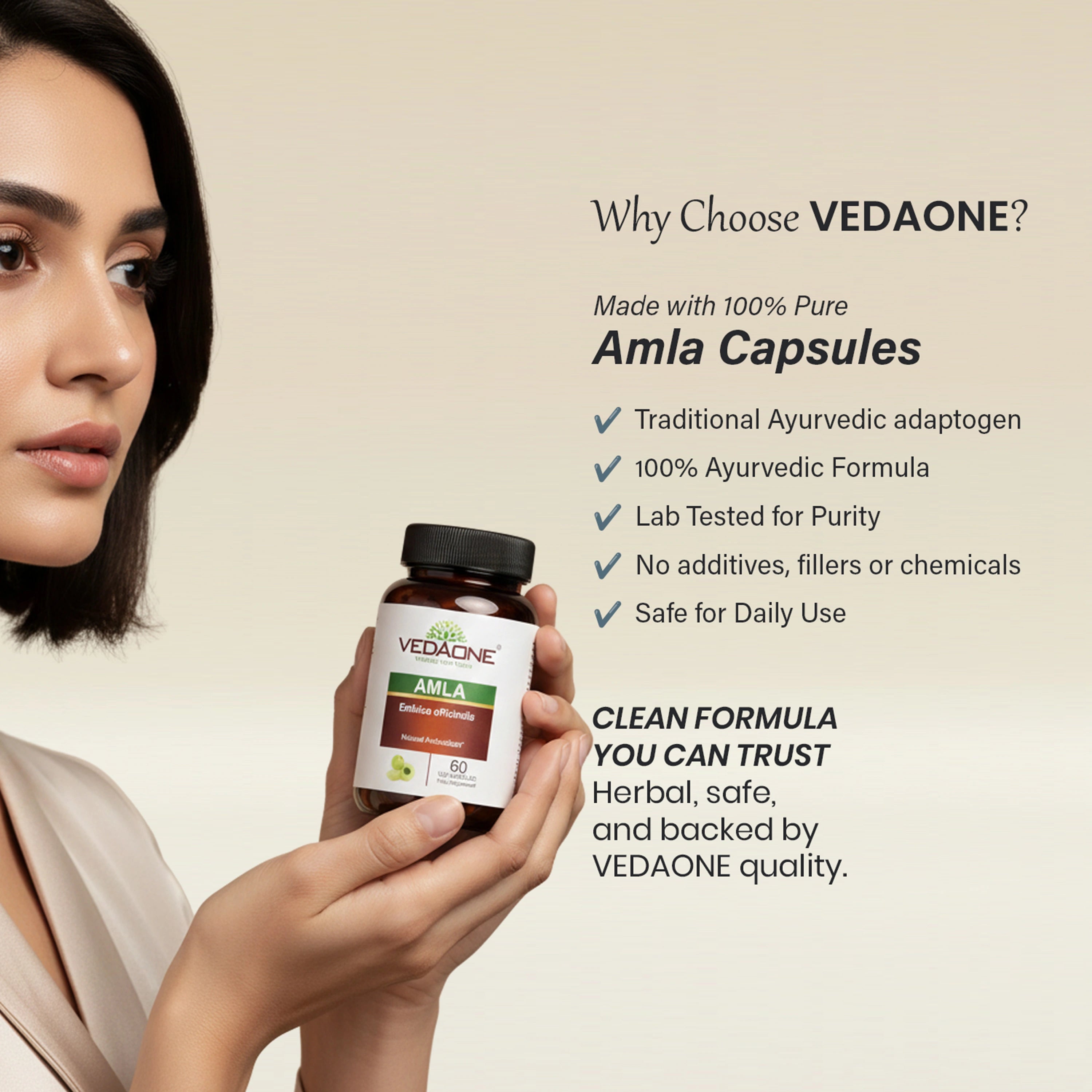Vedaone Amla 60 Veg Capsules | Emblica officinalis for Immunity, Antioxidant & Digestive Support