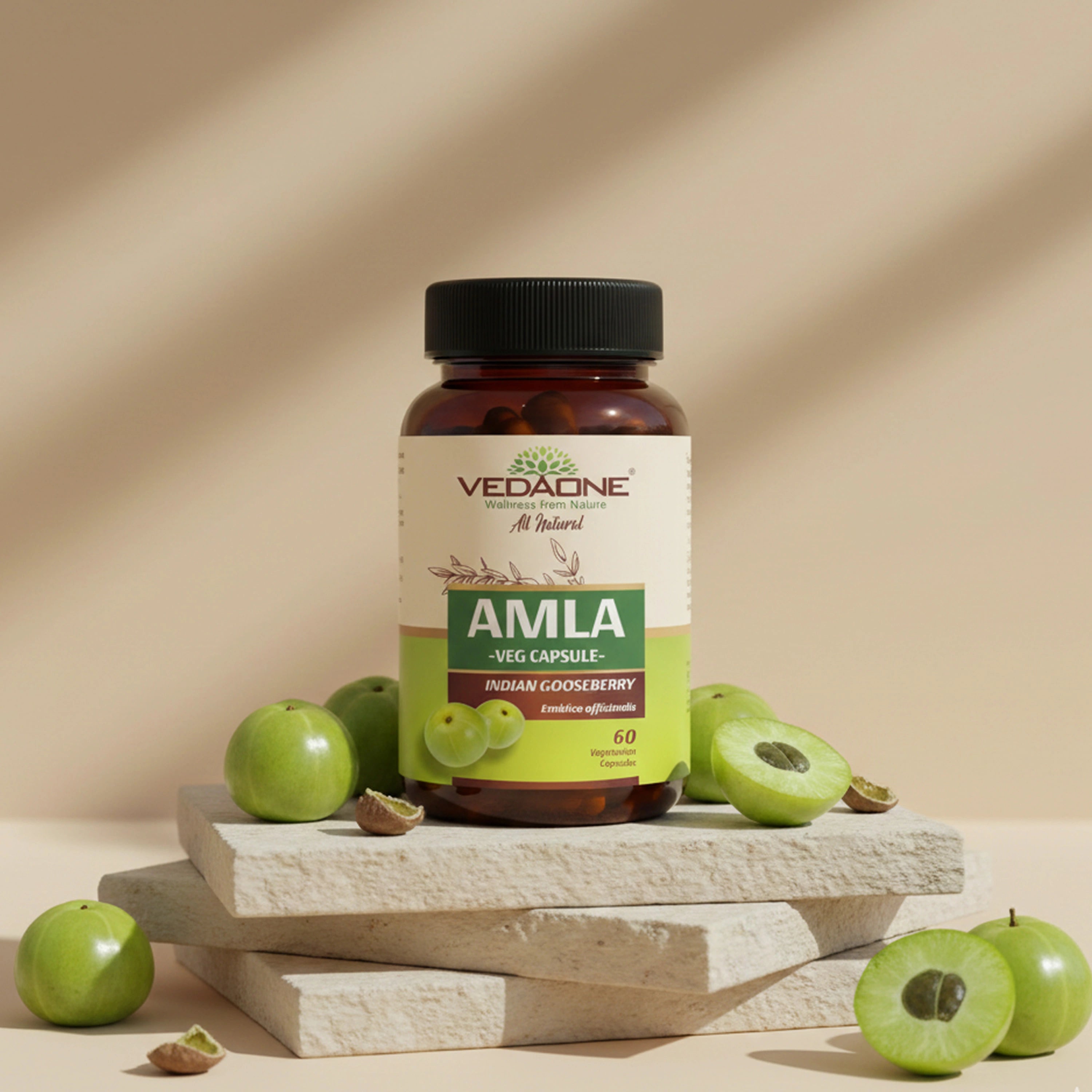 Vedaone Amla Capsules – 60 Capsules | Natural Indian Gooseberry for Daily Wellness