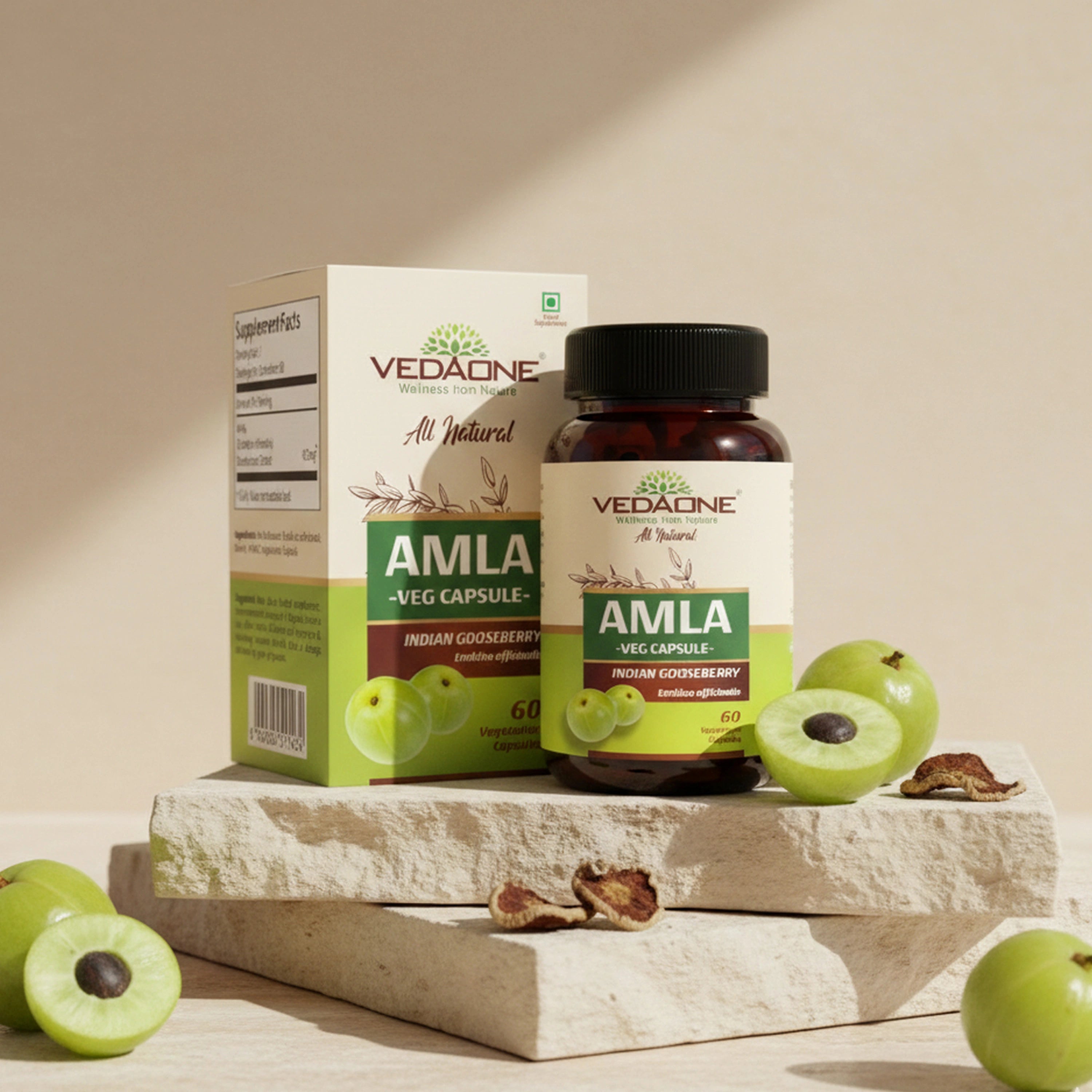 Vedaone Amla Capsules – 60 Capsules | Natural Indian Gooseberry for Daily Wellness