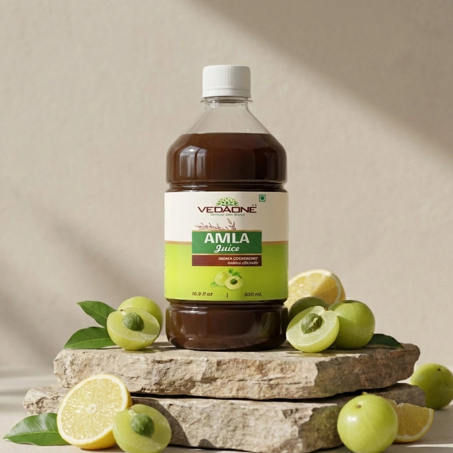 Vedaone Amla Juice with Lemon 500 ml | Herbal Juice with Amla & Lemon for Daily Wellness & Vitality