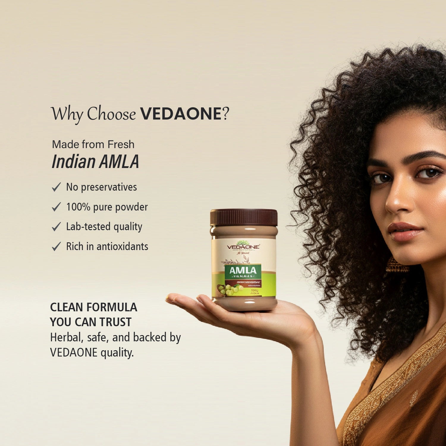 Vedaone Amla Powder 100 g | Pure Indian Gooseberry for Daily Wellness & Antioxidant Support