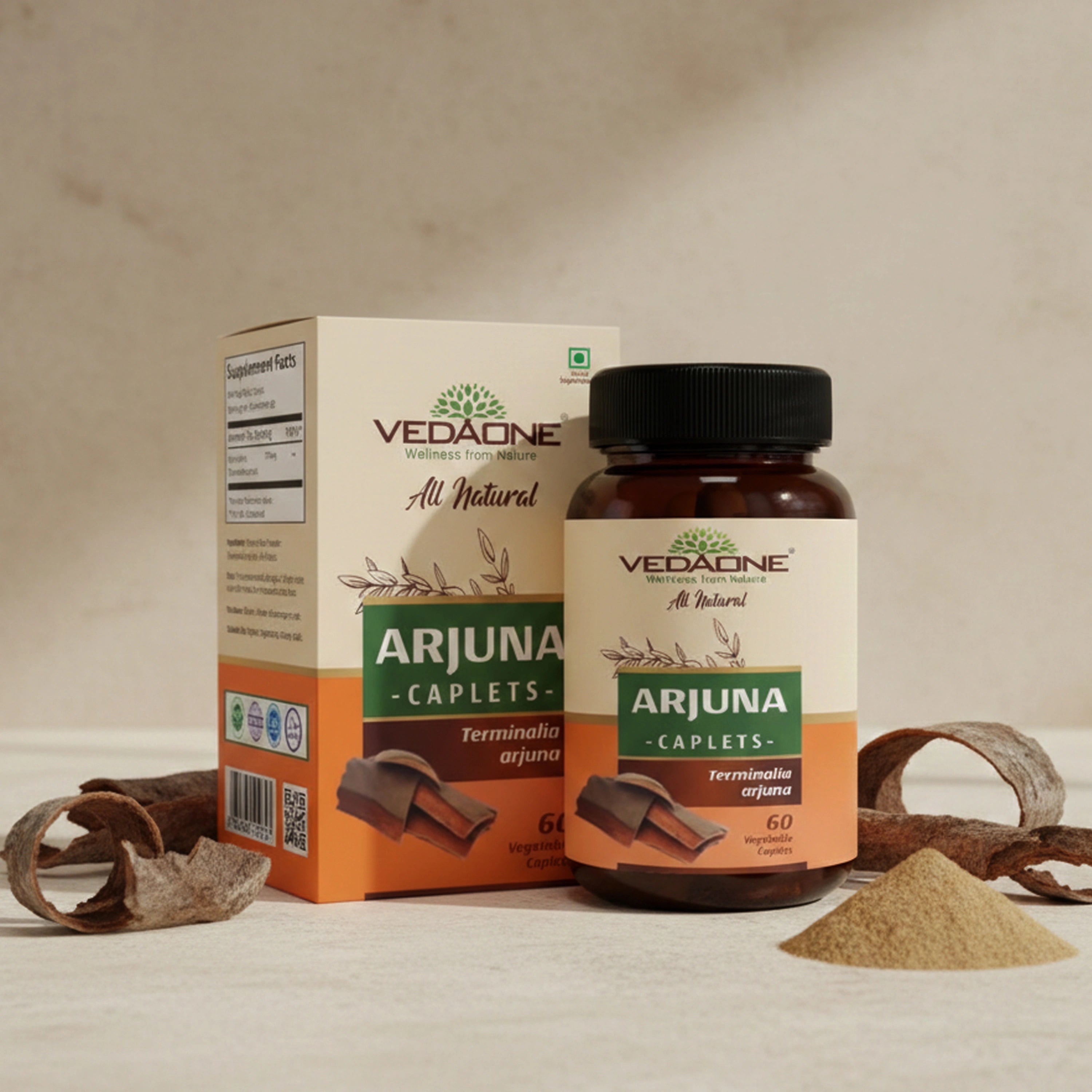 Vedaone Arjuna 60 Caplets | Herbal Support for Heart, Circulatory & Cardiac Wellness