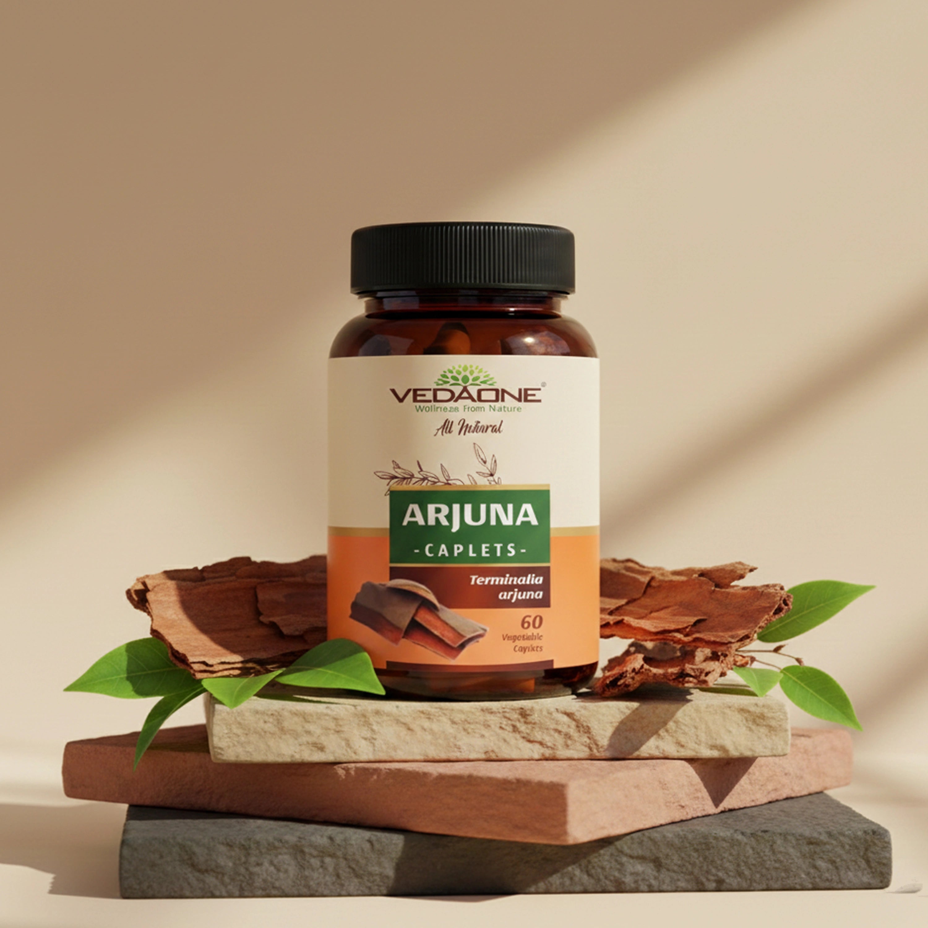 Vedaone Arjuna 60 Caplets | Herbal Support for Heart, Circulatory & Cardiac Wellness