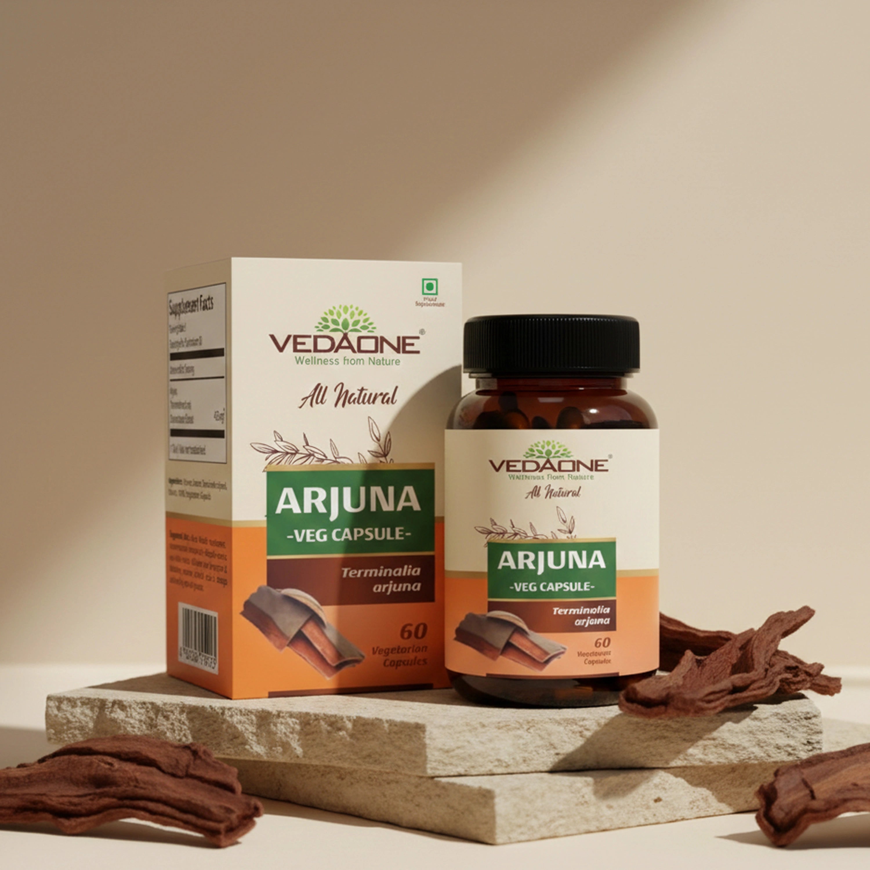 Vedaone Arjuna Capsules – 60 Capsules | Terminalia Arjuna for Daily Wellness
