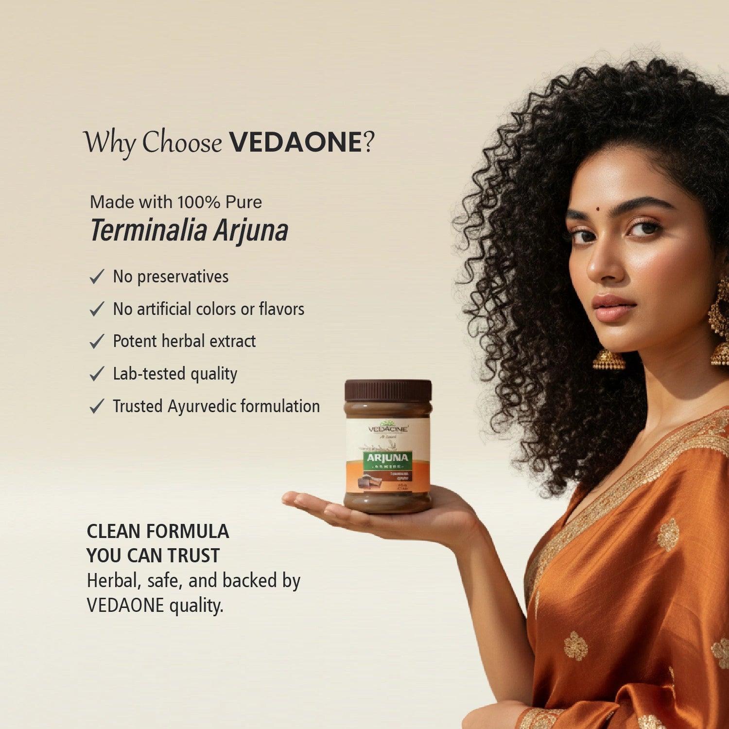 Vedaone Arjuna Powder 100 g | Pure Terminalia arjuna for Heart & Vitality Support