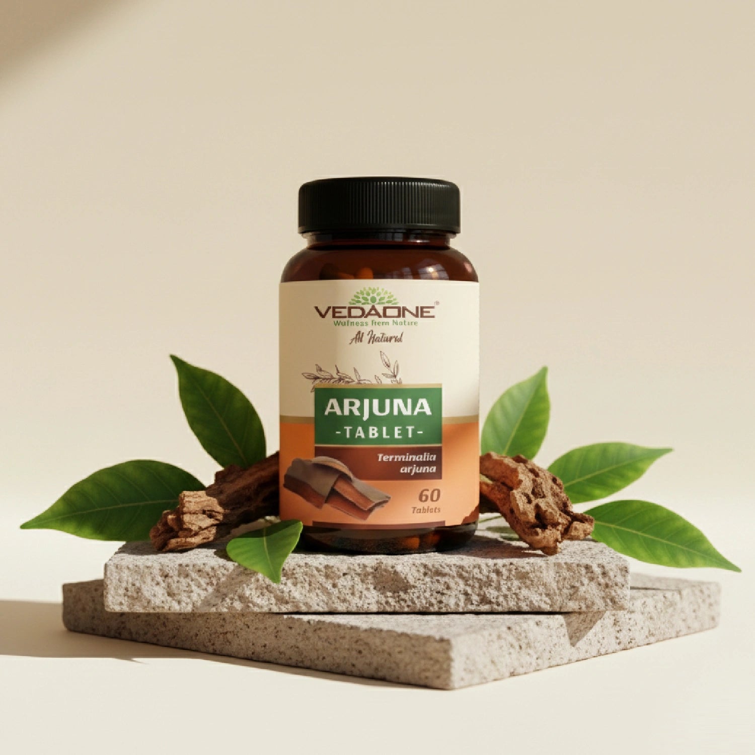 Vedaone Arjuna Tablets 750mg – Heart Health Support | Natural Cardiac Wellness | 60 Herbal Tablets