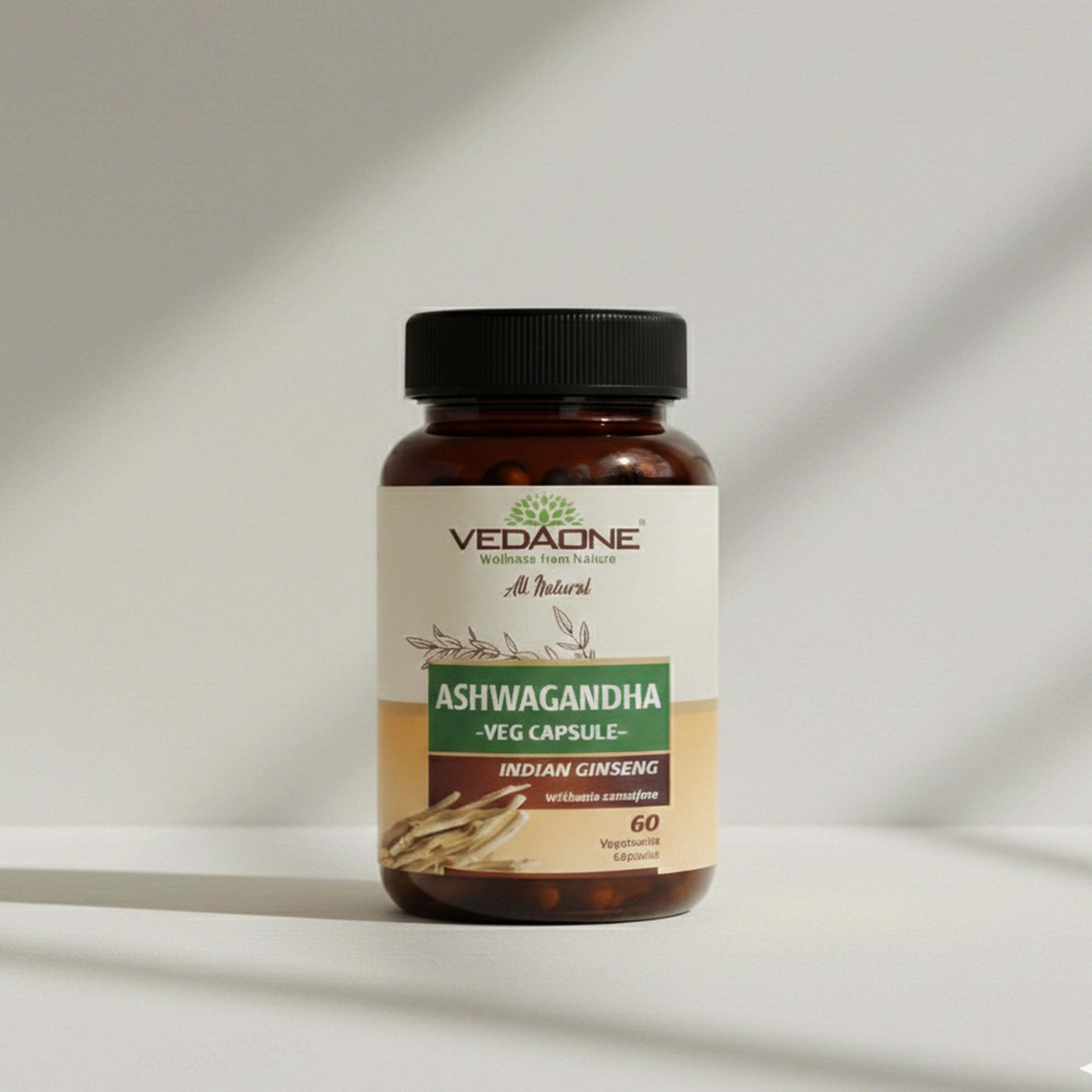 Vedaone Ashwagandha Capsules – 60 Capsules | Natural Stress Support & Daily Vitality