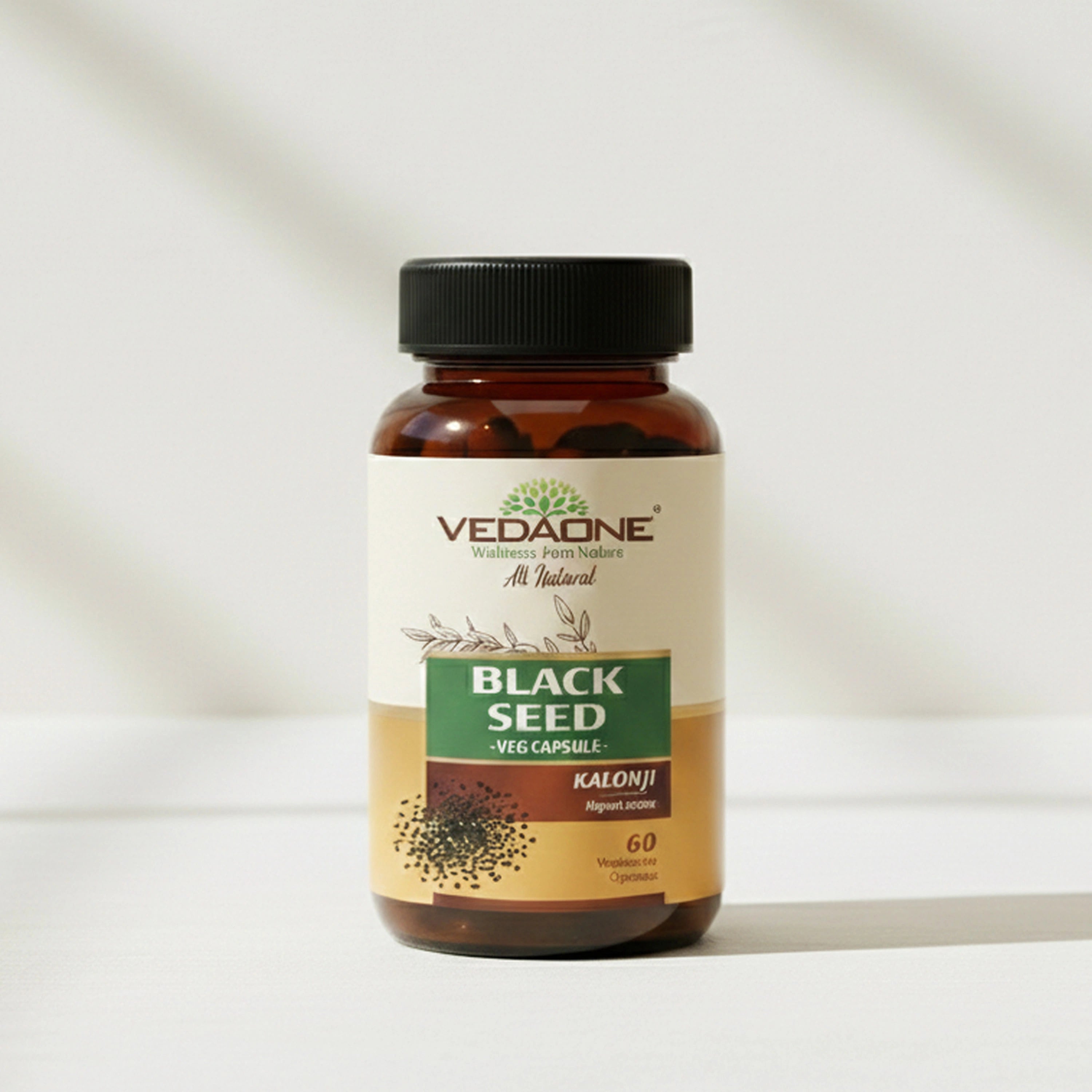 Vedaone Black Seed Capsules - 60 Capsules | Kalonji for Daily Wellness & Balance