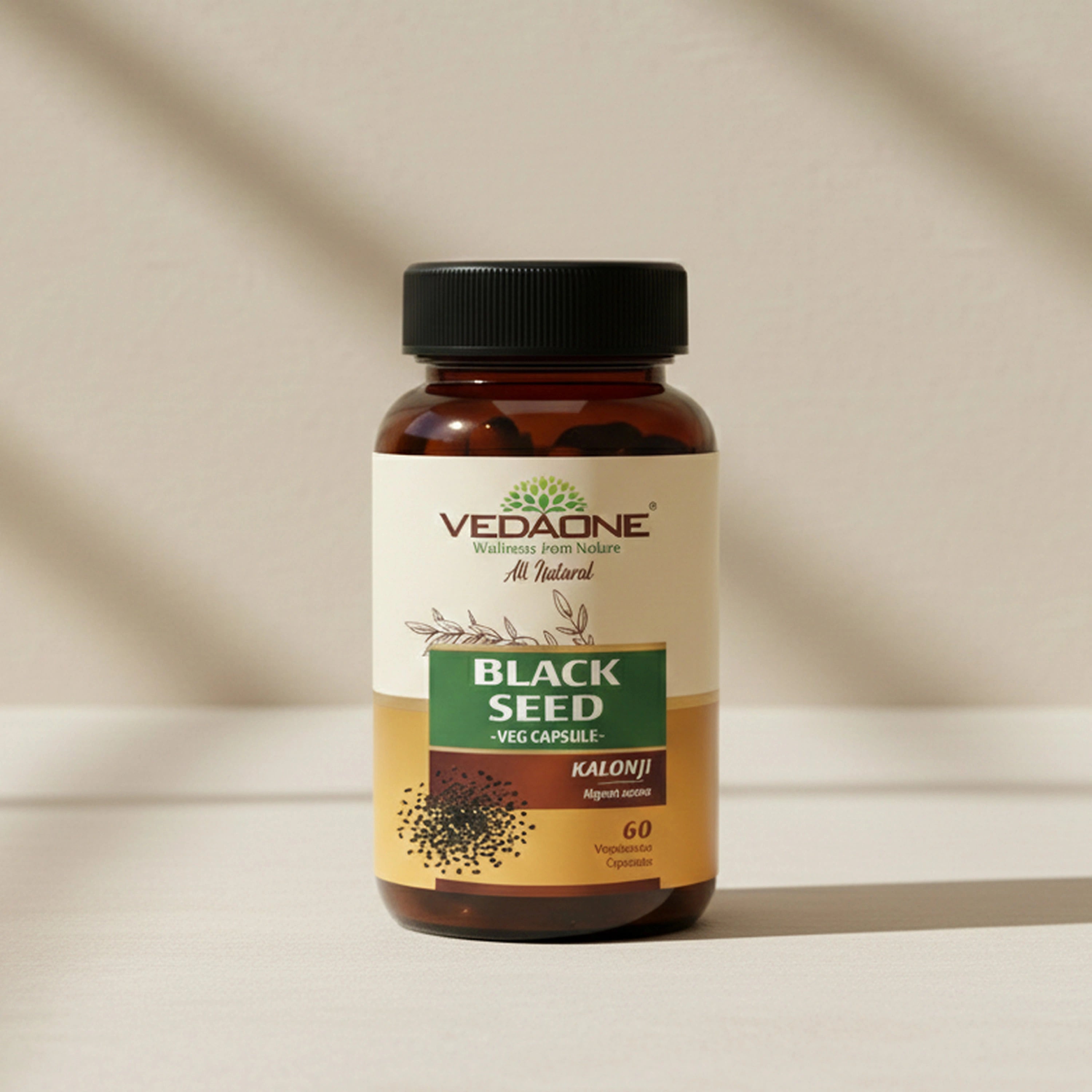 Vedaone Black Seed Capsules - 60 Capsules | Kalonji for Daily Wellness & Balance