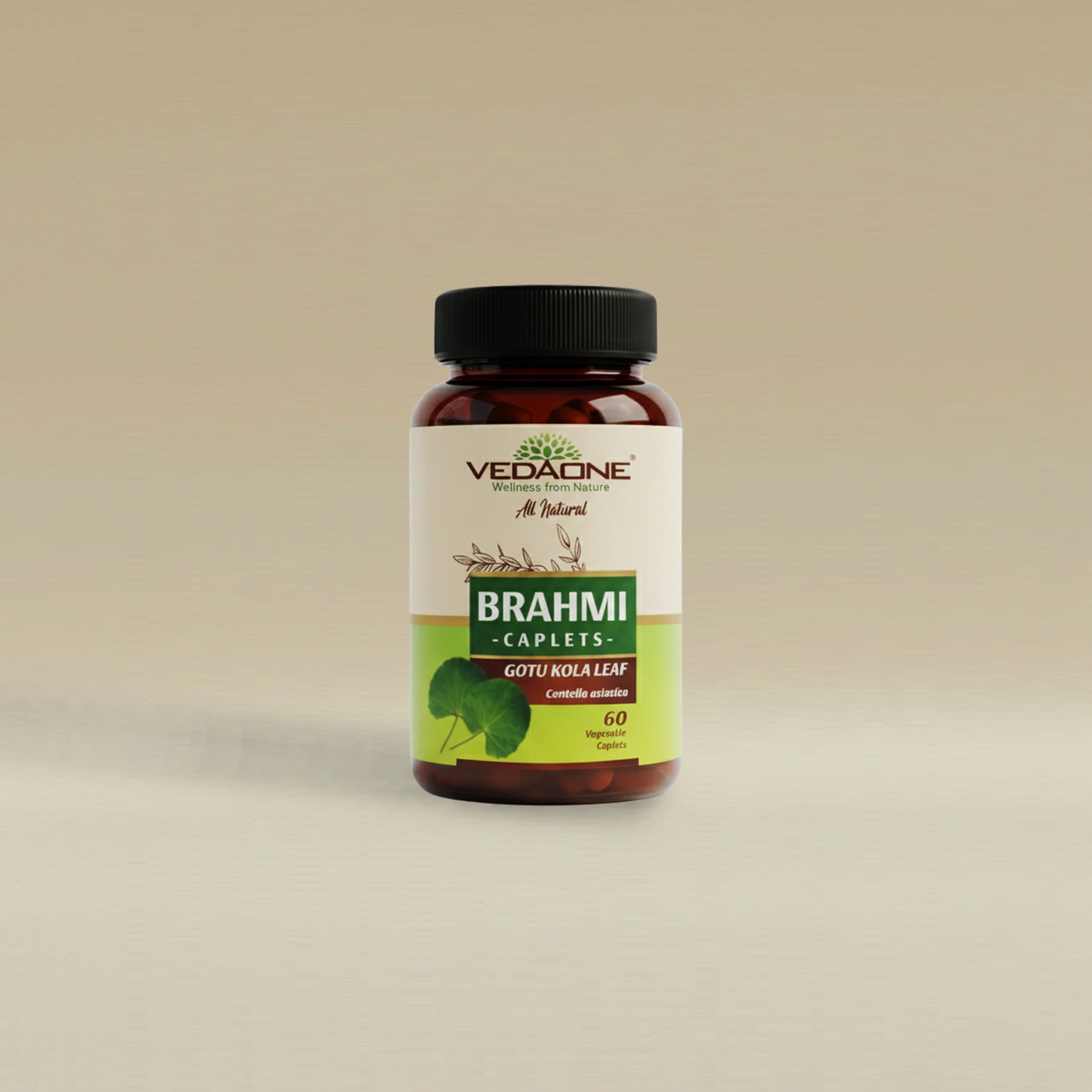 Vedaone Brahmi 60 Caplets | Herbal Support for Memory, Focus & Mental Clarity