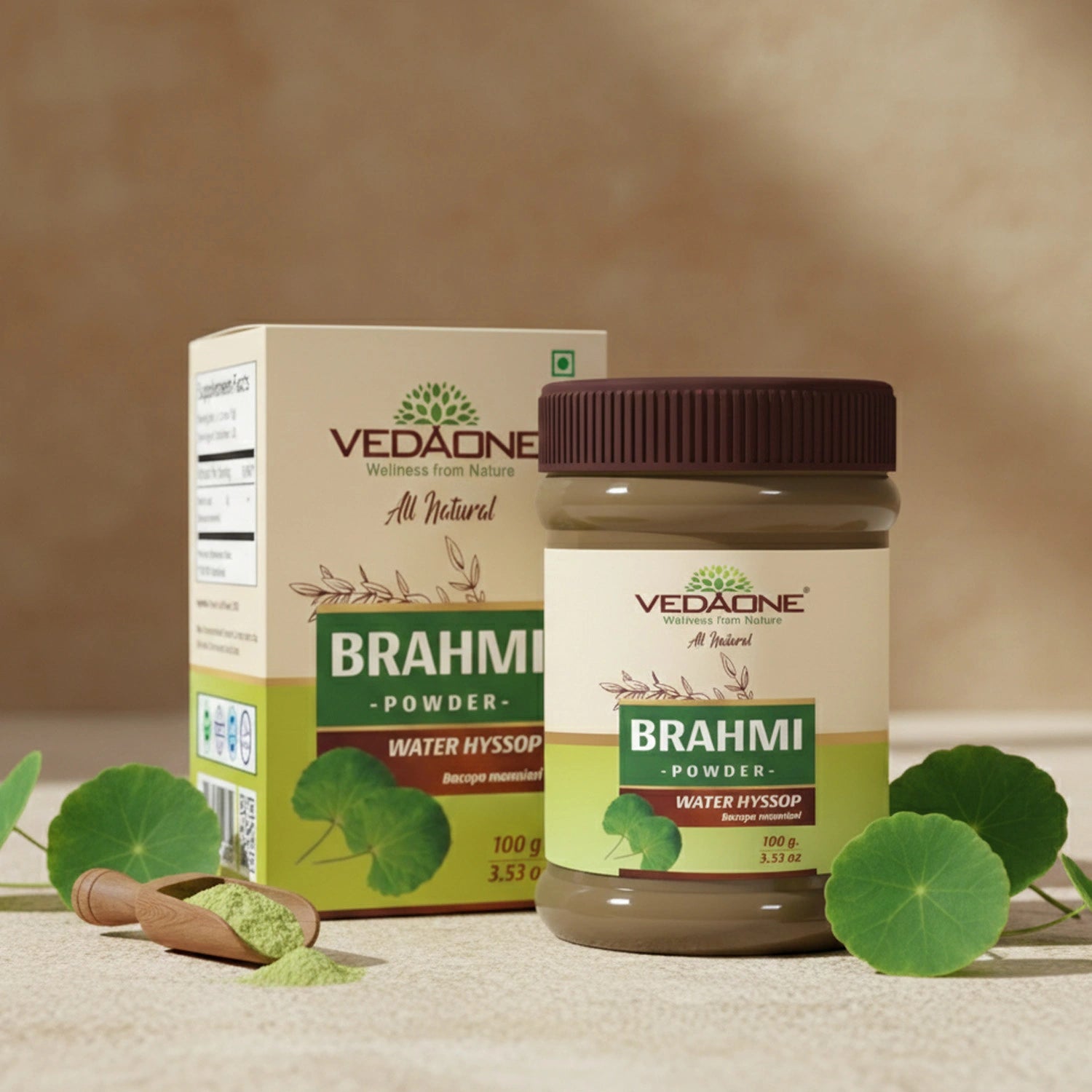 Vedaone Brahmi Powder 100 g | Pure Bacopa monnieri for Cognitive & Mental Wellness Support
