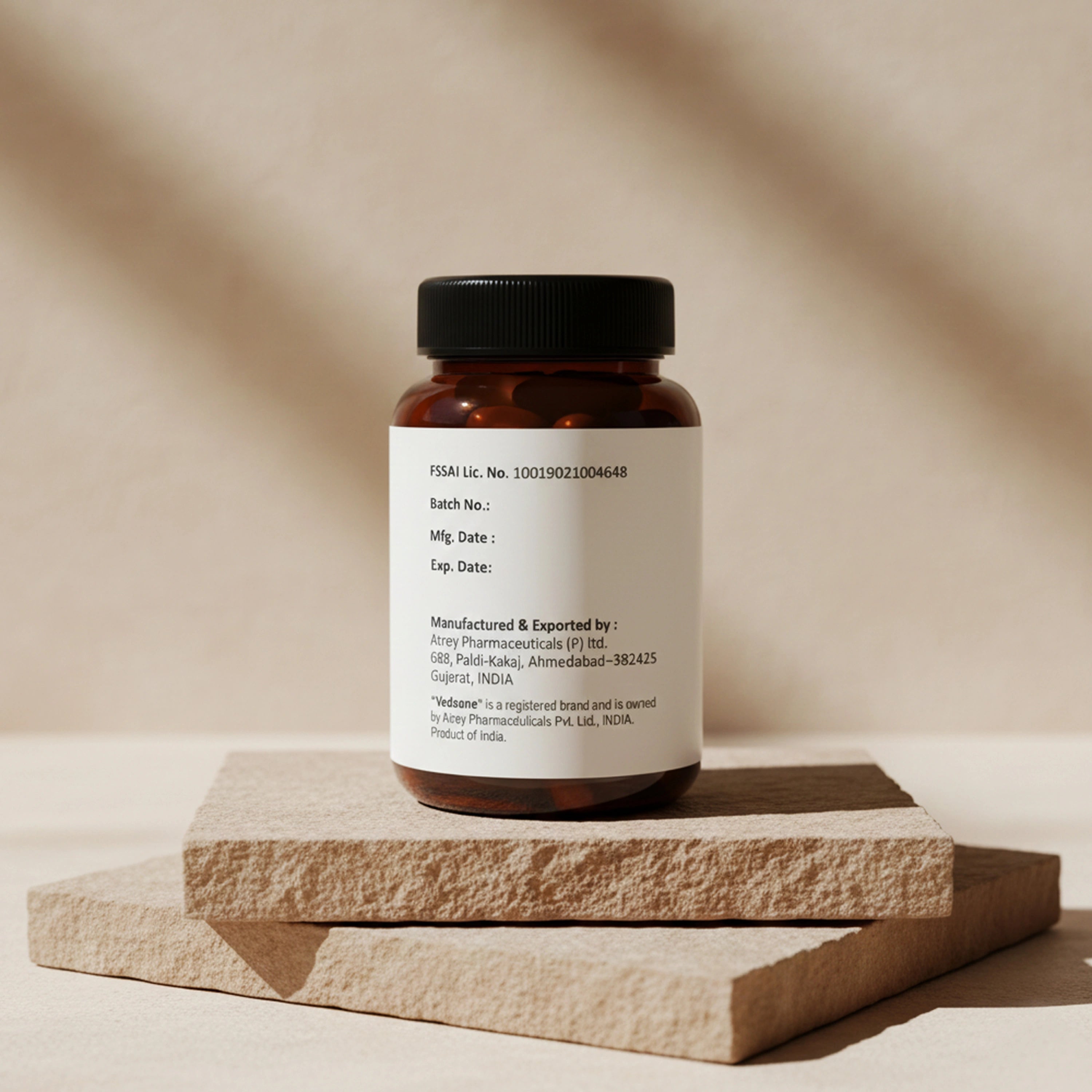 Vedaone Calcium Tablets 60 Tablets | Calcium Carbonate for Bone Strength & Digestive Comfort