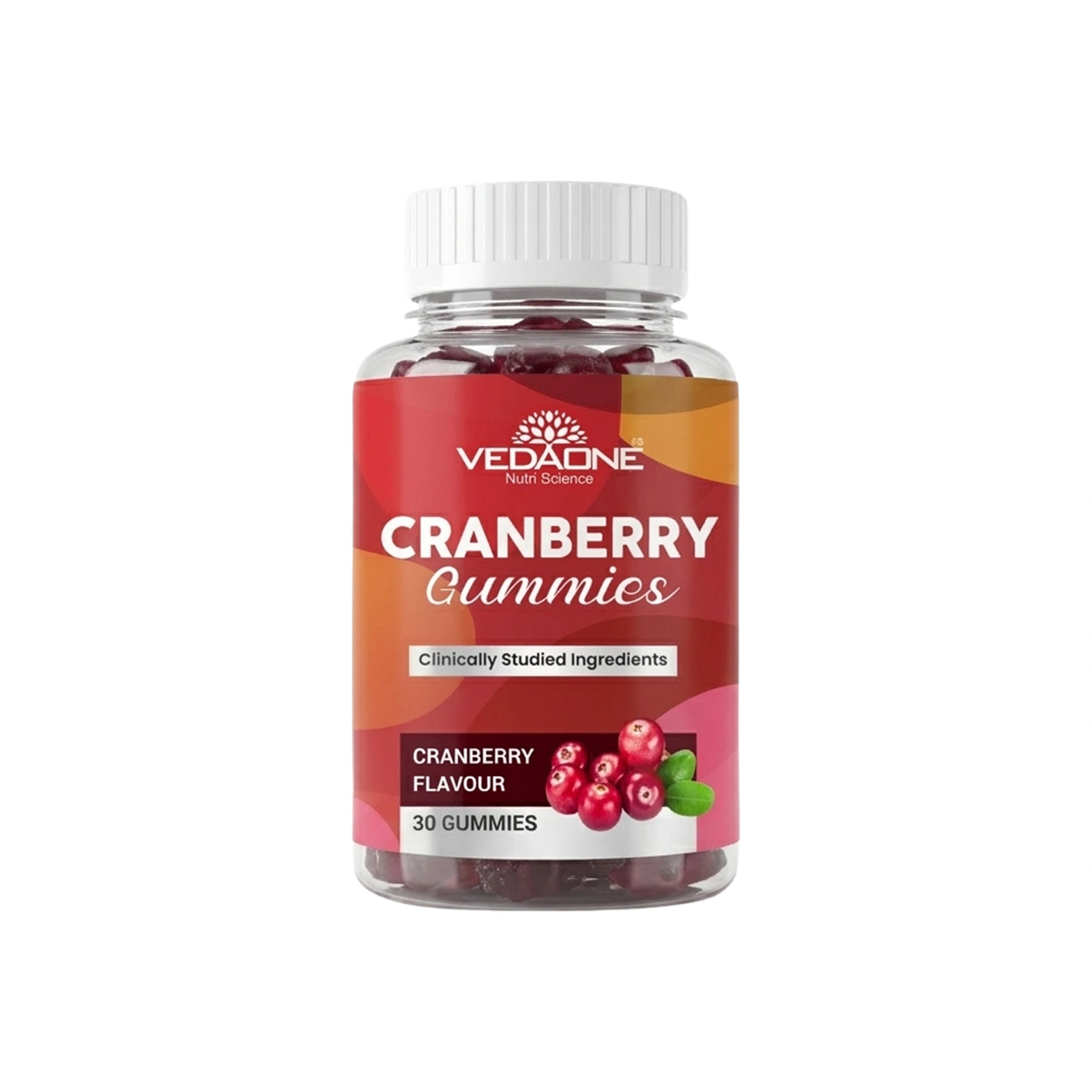 Vedaone Cranberry Gummies – 30 Gummies | Urinary Tract & Daily Wellness Support