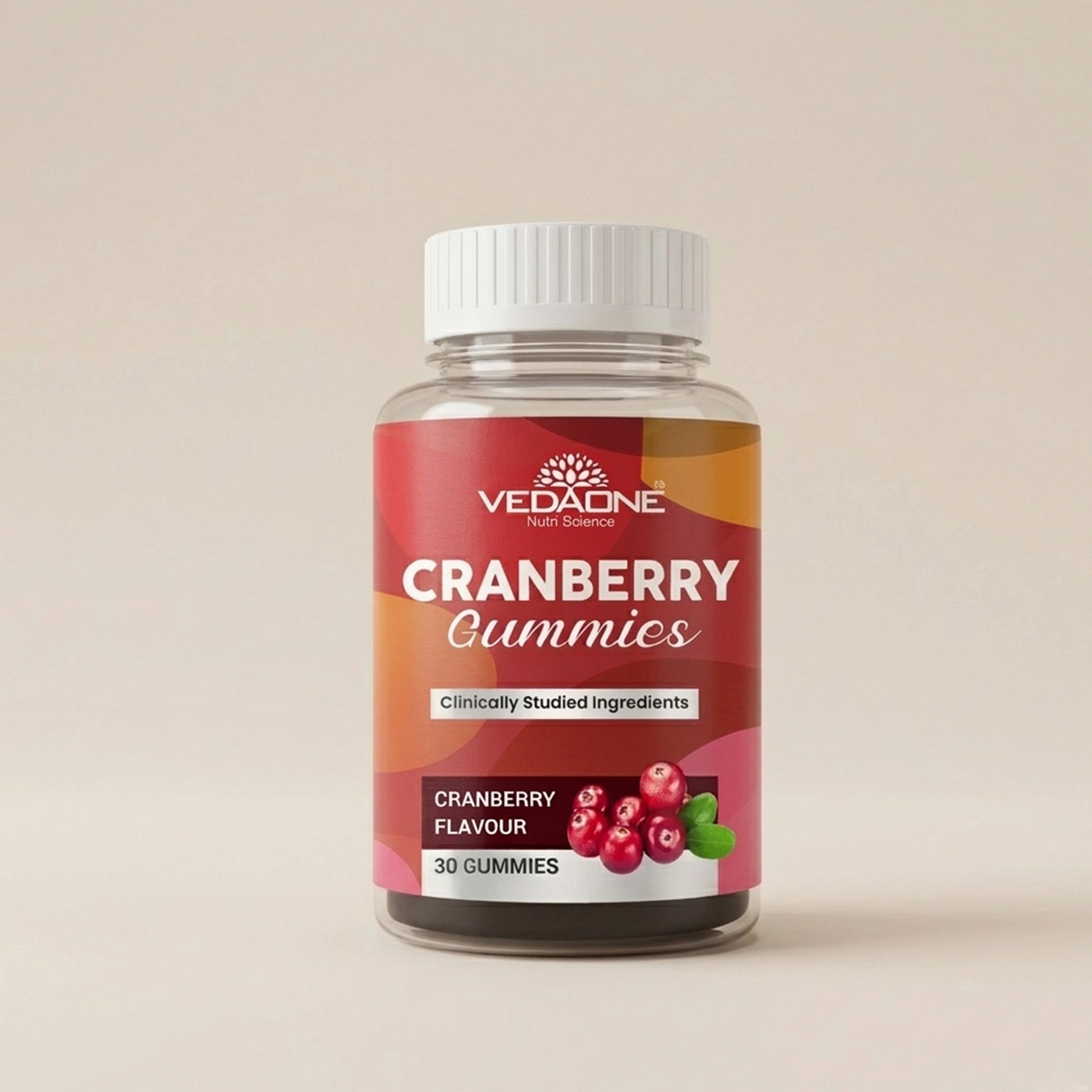Vedaone Cranberry Gummies – 30 Gummies | Urinary Tract & Daily Wellness Support