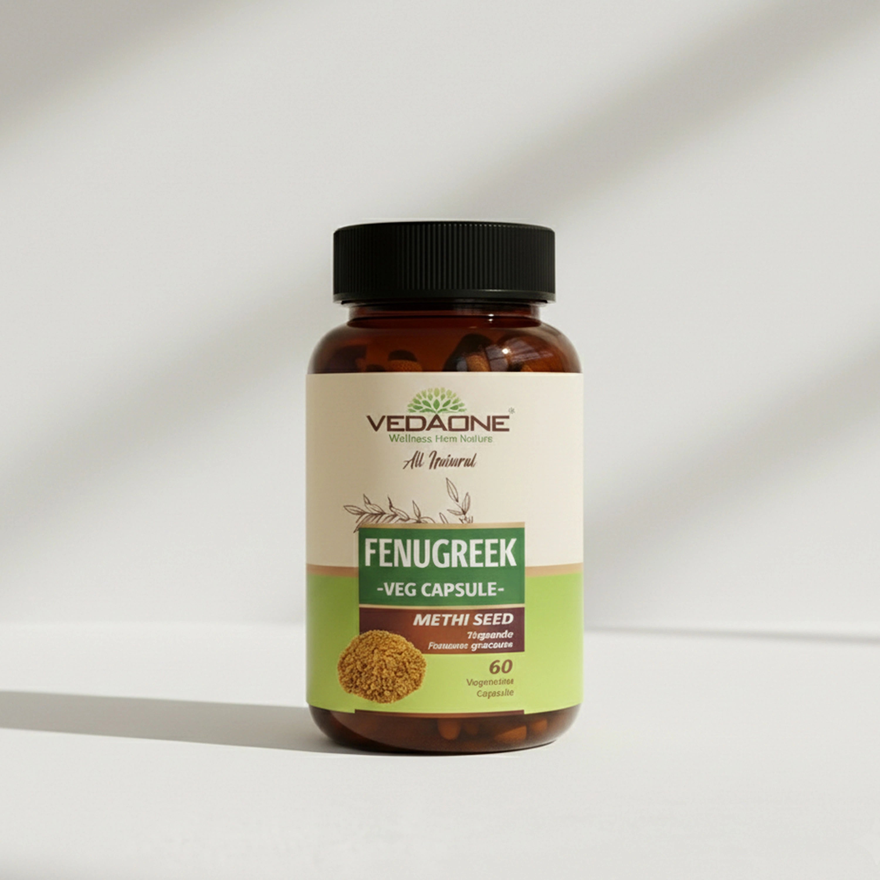 Vedaone Fenugreek Capsules - 60 Capsules | Natural Digestive & Metabolic Wellness Support