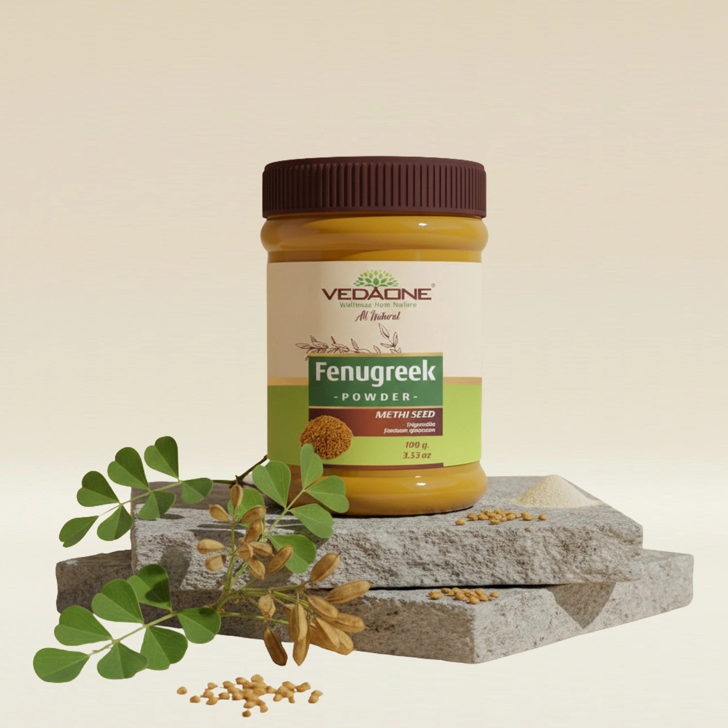 Vedaone Fenugreek (Methi) Powder 100 g | Pure Trigonella foenum-graecum for Daily Wellness