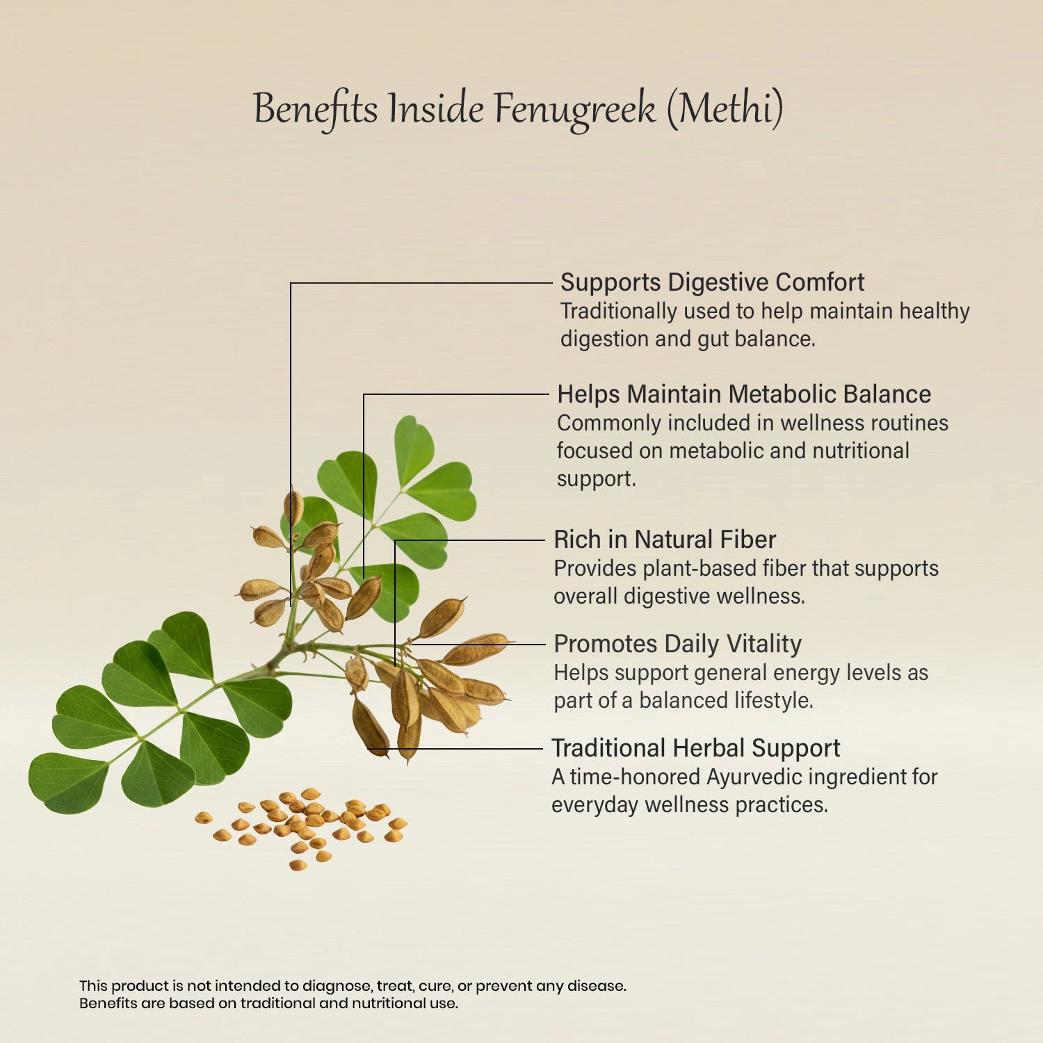 Vedaone Fenugreek (Methi) Powder 100 g | Pure Trigonella foenum-graecum for Daily Wellness