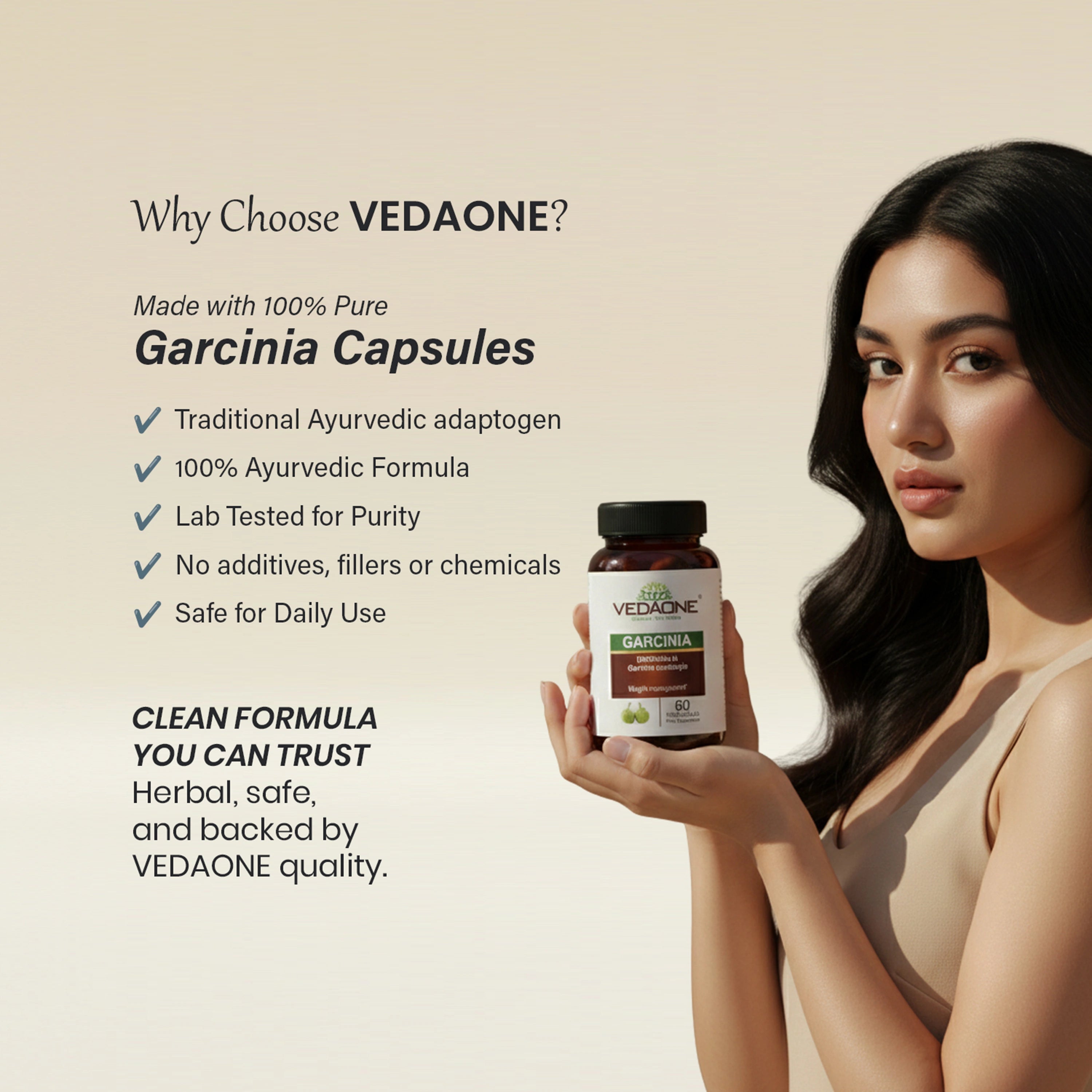 Vedaone Garcinia Capsules 60 Capsules | Garcinia cambogia for Metabolic Balance & Appetite Support