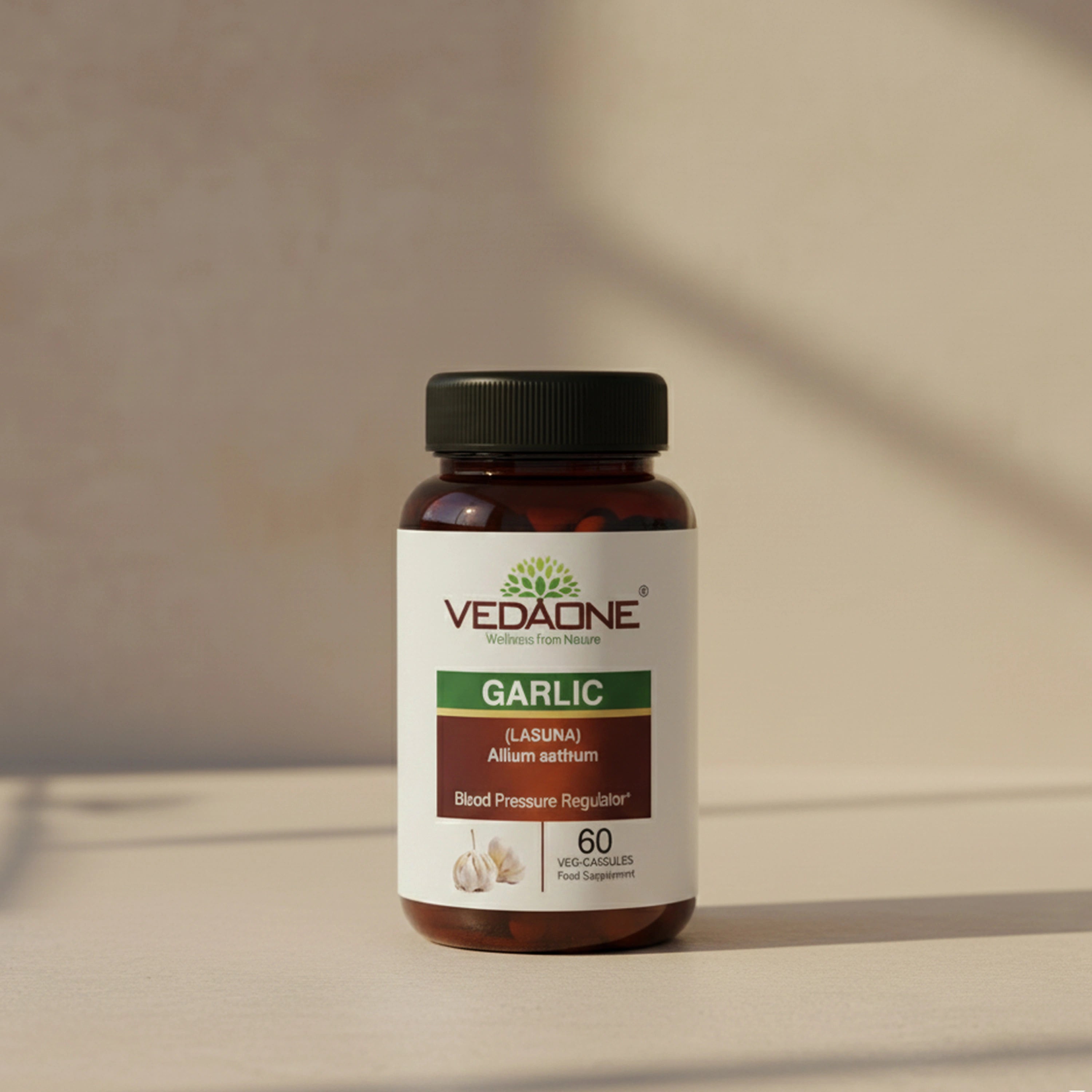 Vedaone Garlic Capsules 60 Capsules | Allium sativum for Heart, Immunity & Circulatory Wellness