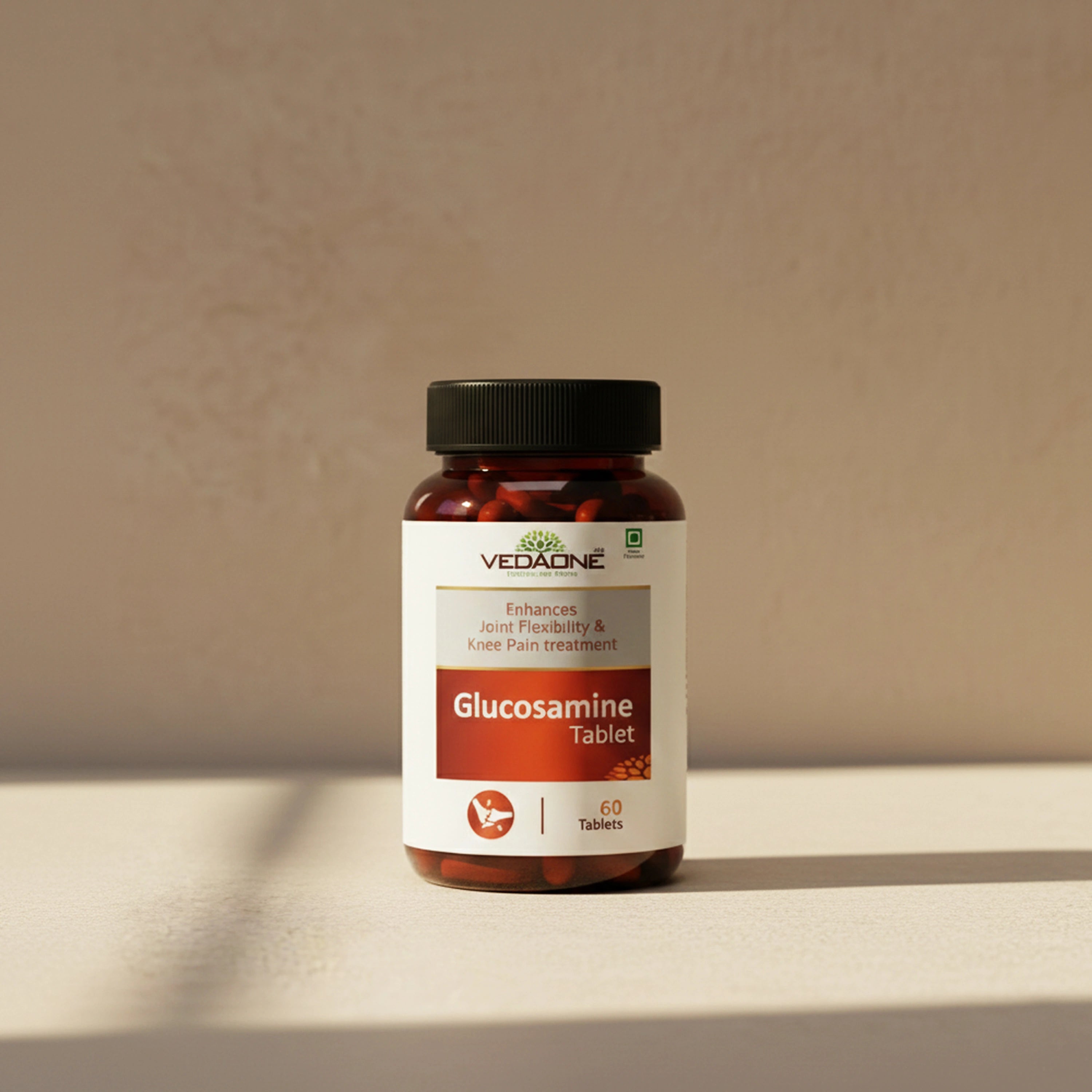 Vedaone Glucosamine Tablet 60 Tablets | Glucosamine HCl for Joint Mobility, Flexibility & Cartilage Support