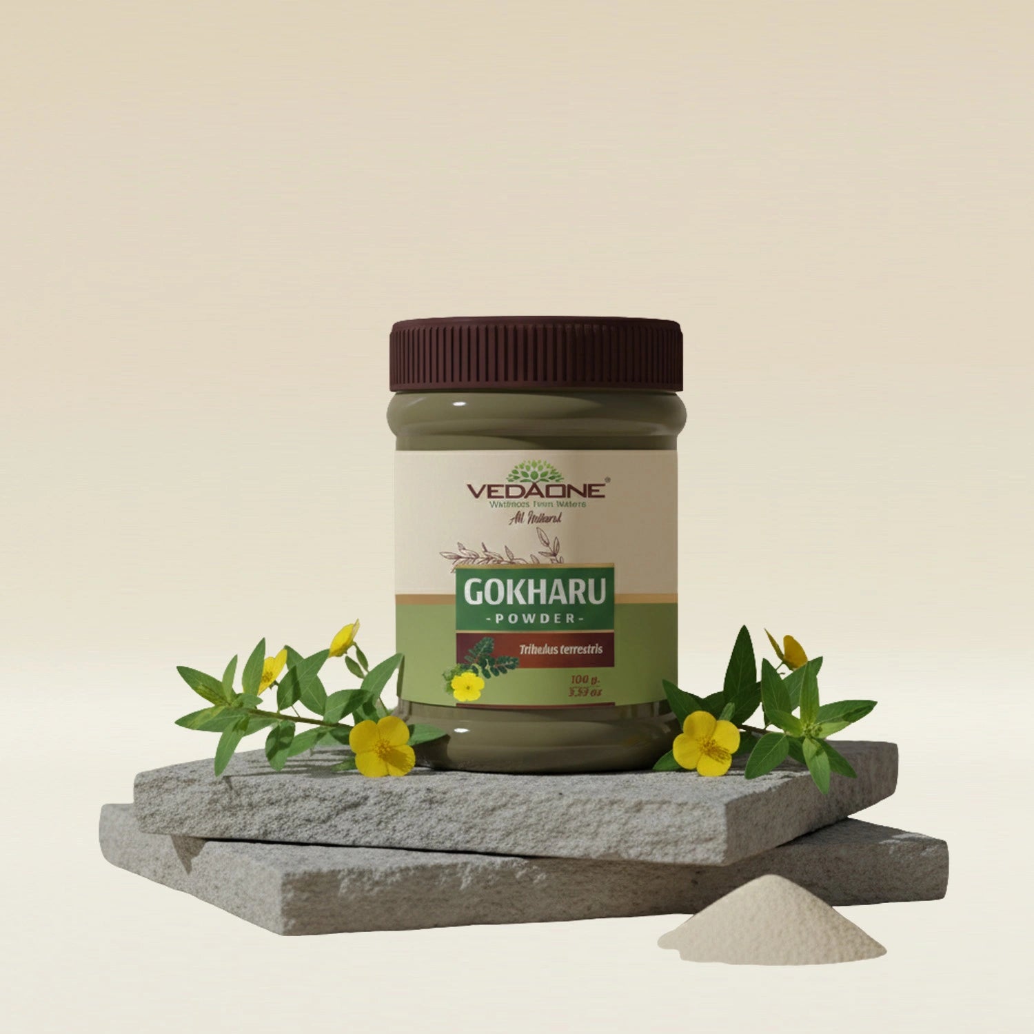 Vedaone Gokharu Powder 100 g | Pure Tribulus terrestris | Herbal Wellness Support