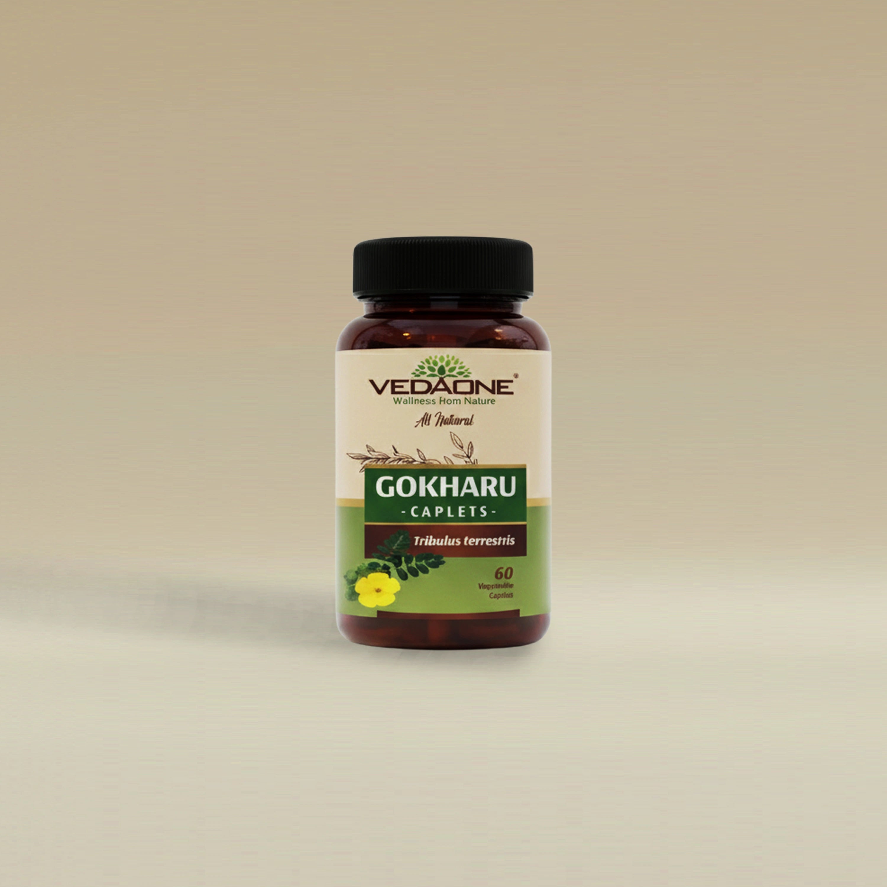 Vedaone Gokharu 60 Caplets | Herbal Support for Urinary Health, Vitality & Wellness