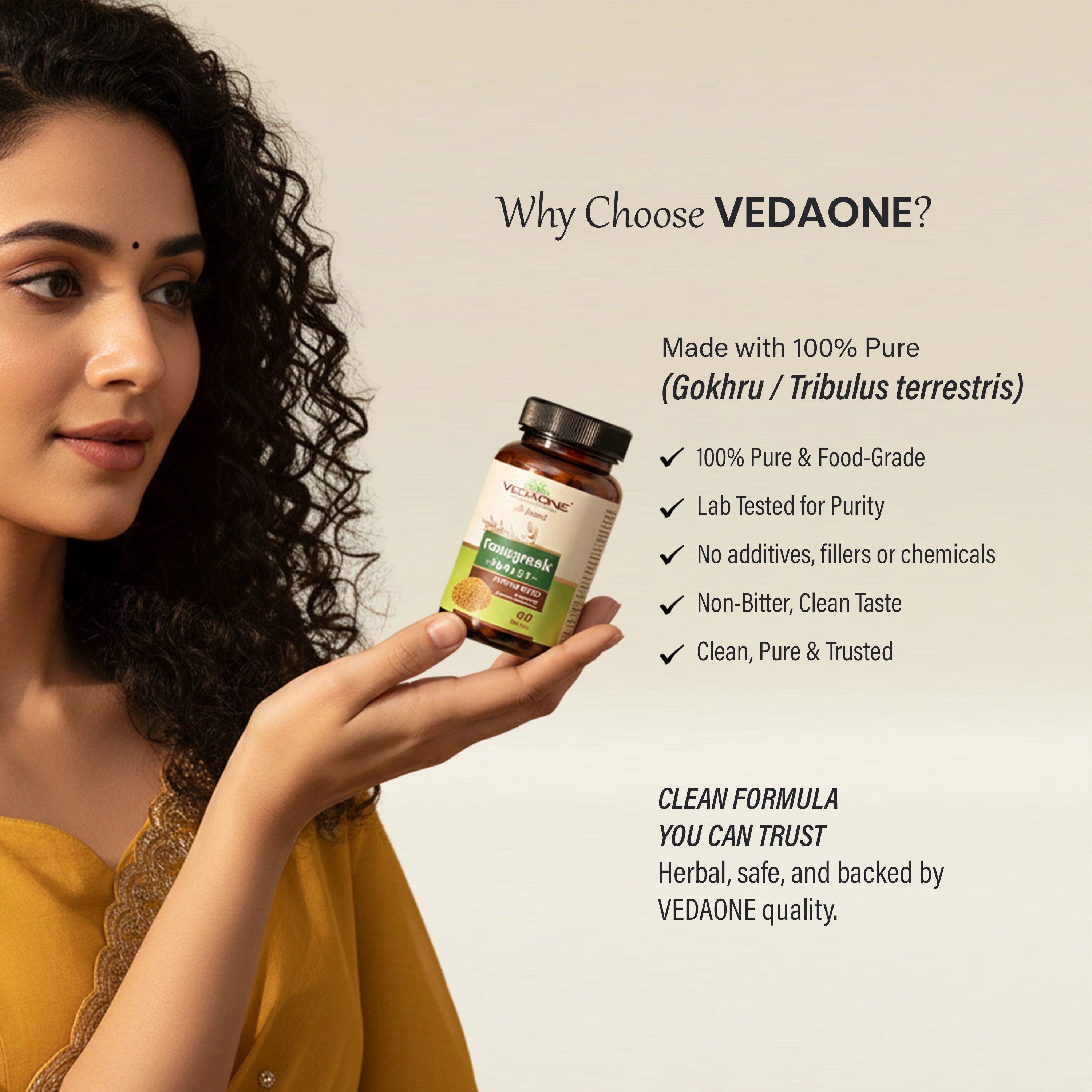 Vedaone Gokhru Tablets 750mg – Natural Support for Kidney Health, Stamina & Vitality