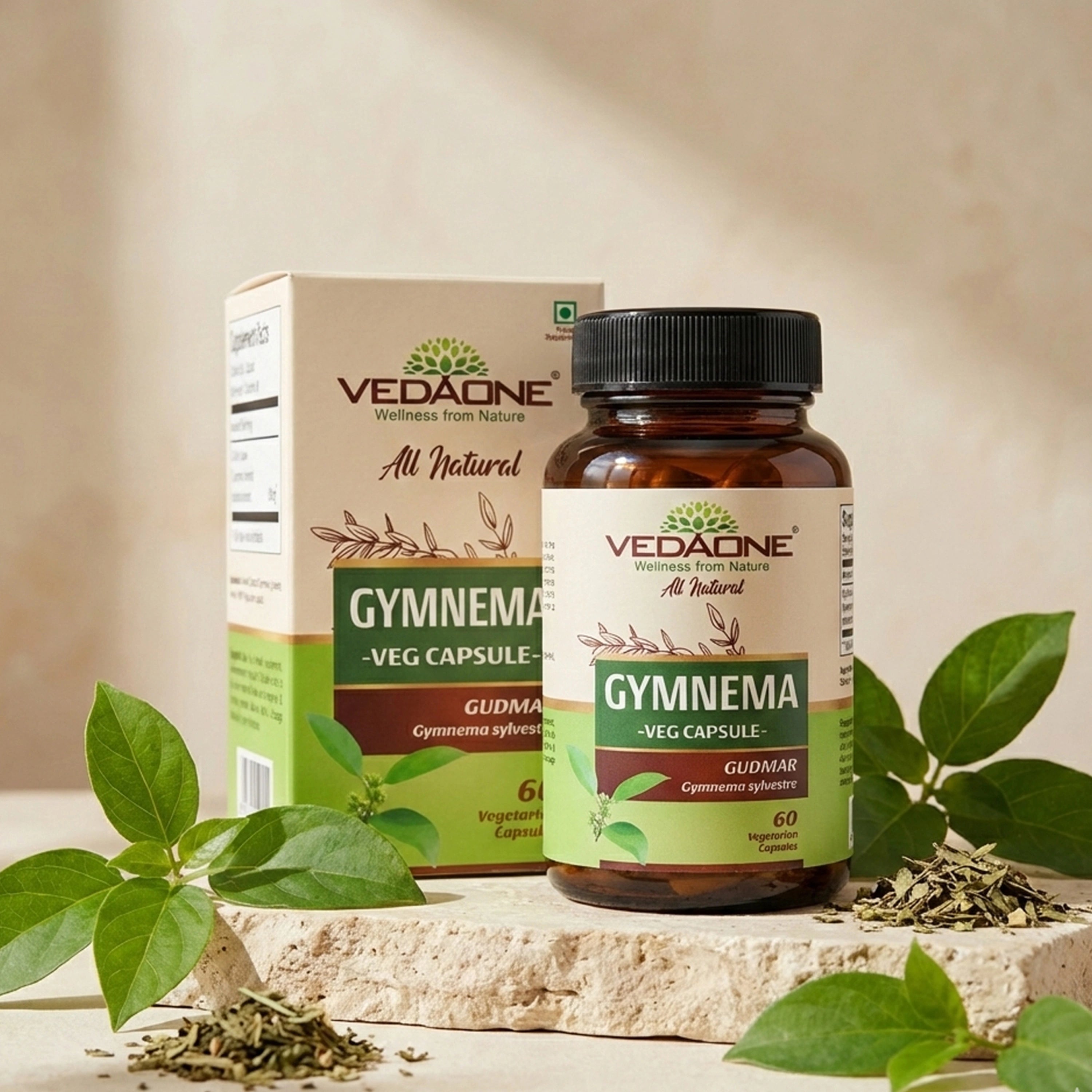 Vedaone Gymnema Capsules 60 Capsules – Herbal Gymnema Supplement for Metabolic Balance & Daily Wellness Support