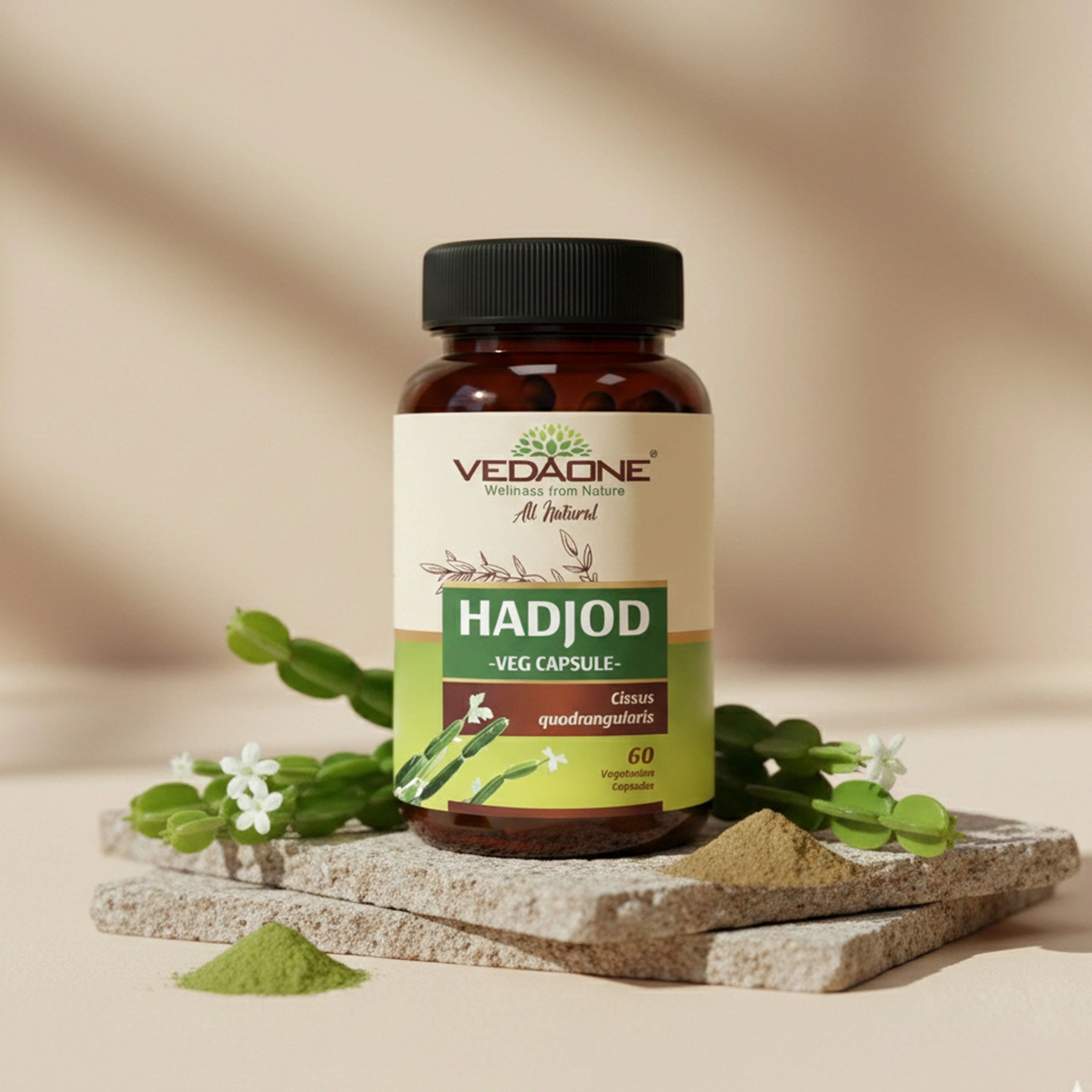 Vedaone Hadjod Capsules 60 Capsules – Herbal Hadjod Supplement for Bone & Joint Wellness Support
