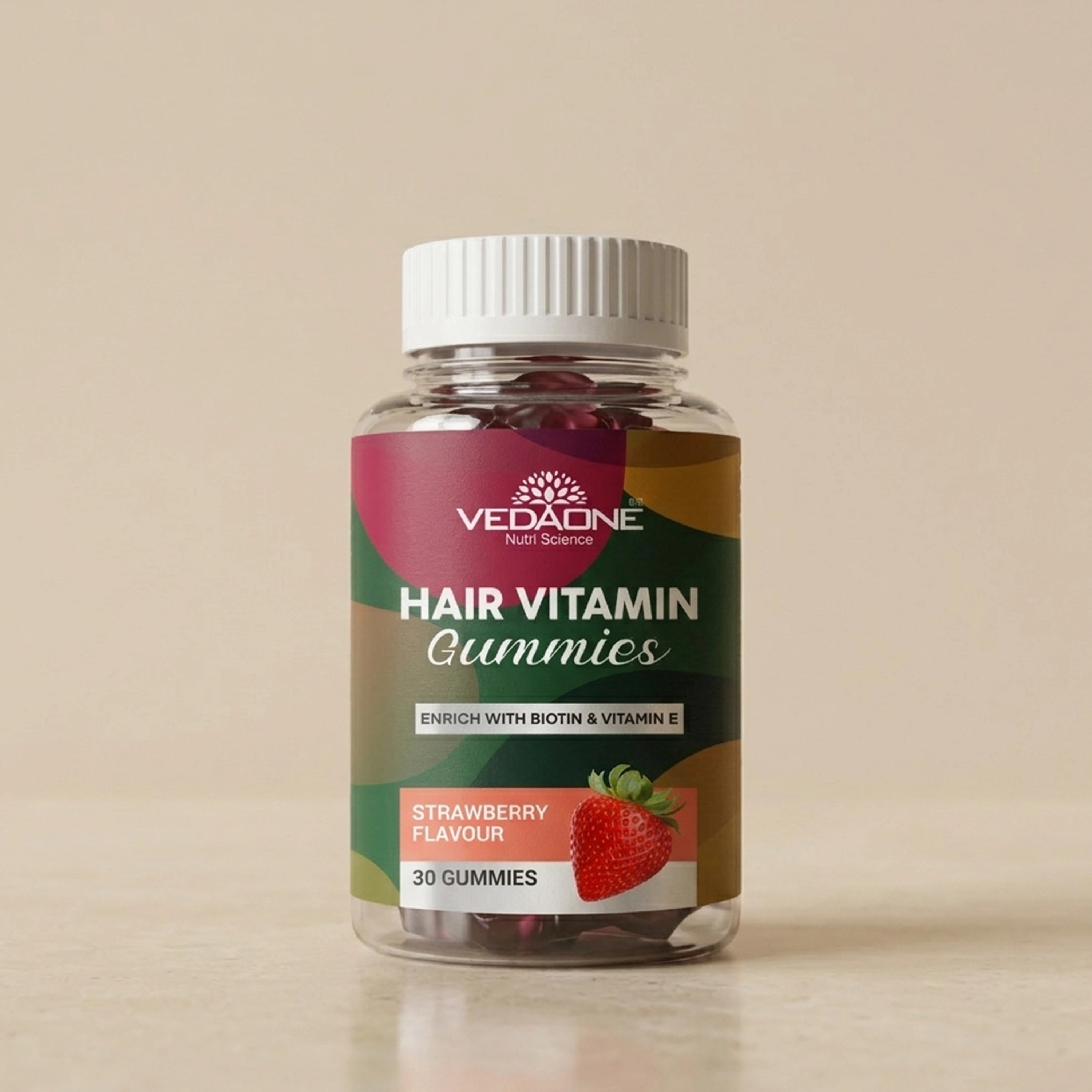 Vedaone Hair Vitamin Gummies – 30 Gummies | Hair Growth, Strength & Shine Support