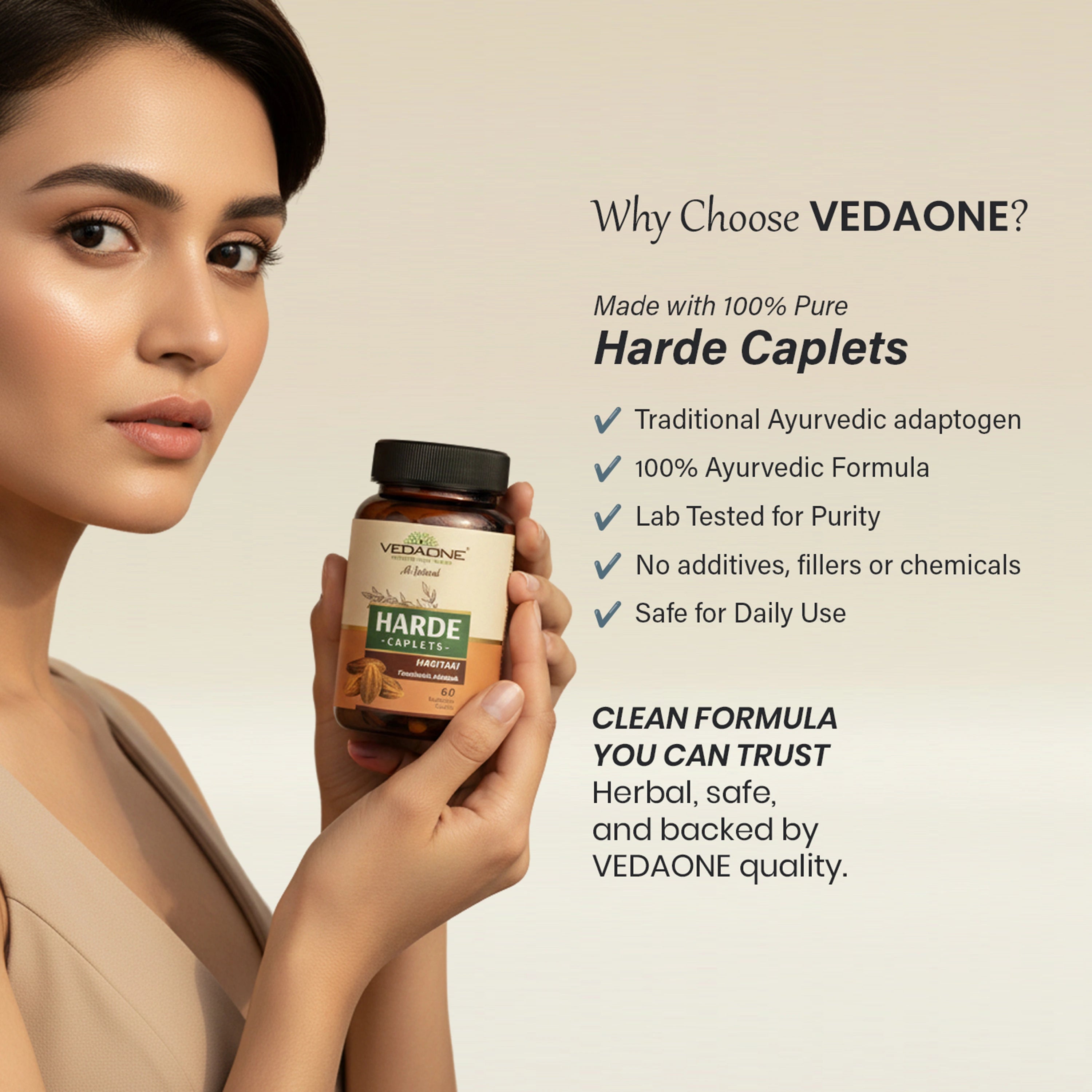 Vedaone Harde 60 Caplets | Herbal Digestive, Detox & Gut Wellness Support