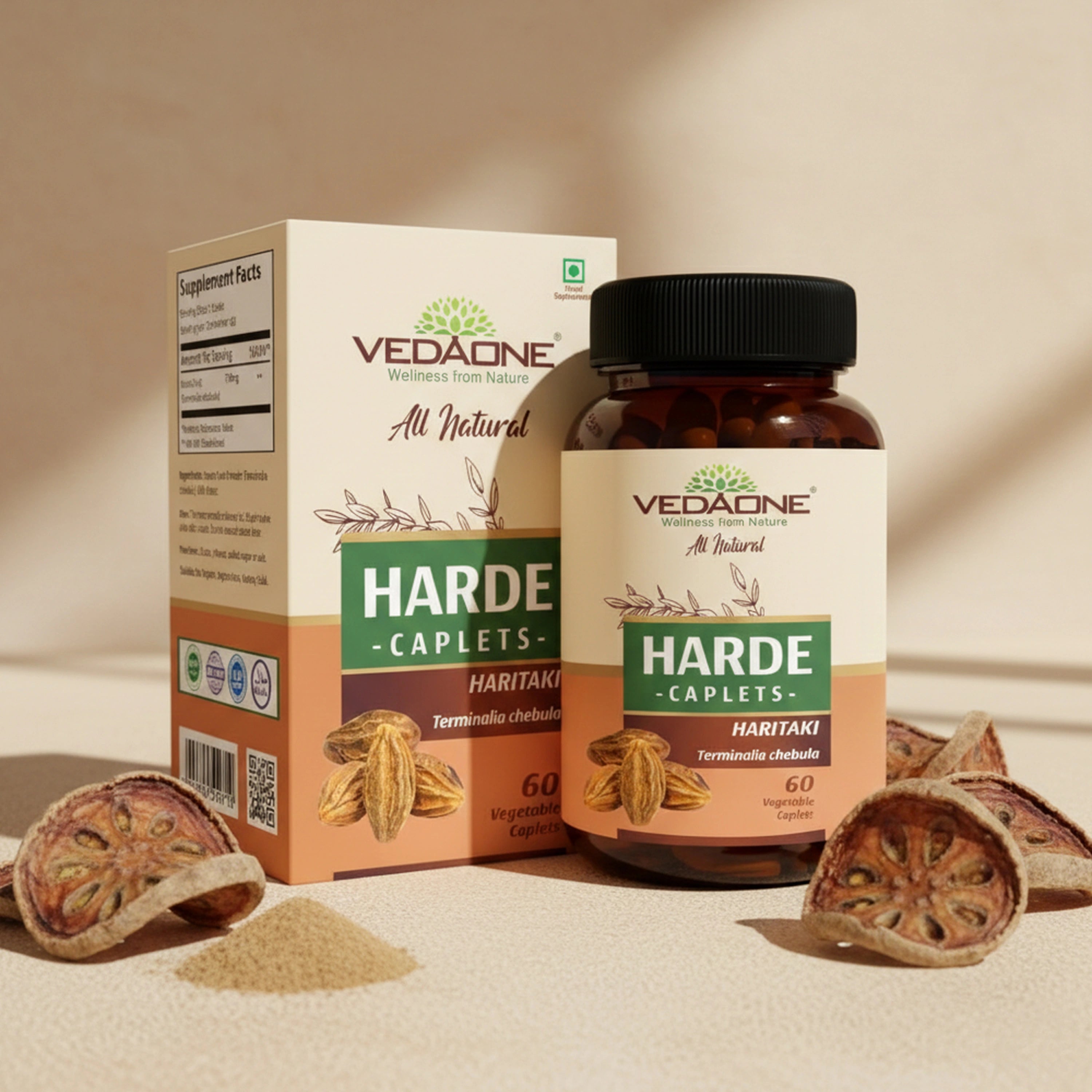 Vedaone Harde 60 Caplets | Herbal Digestive, Detox & Gut Wellness Support