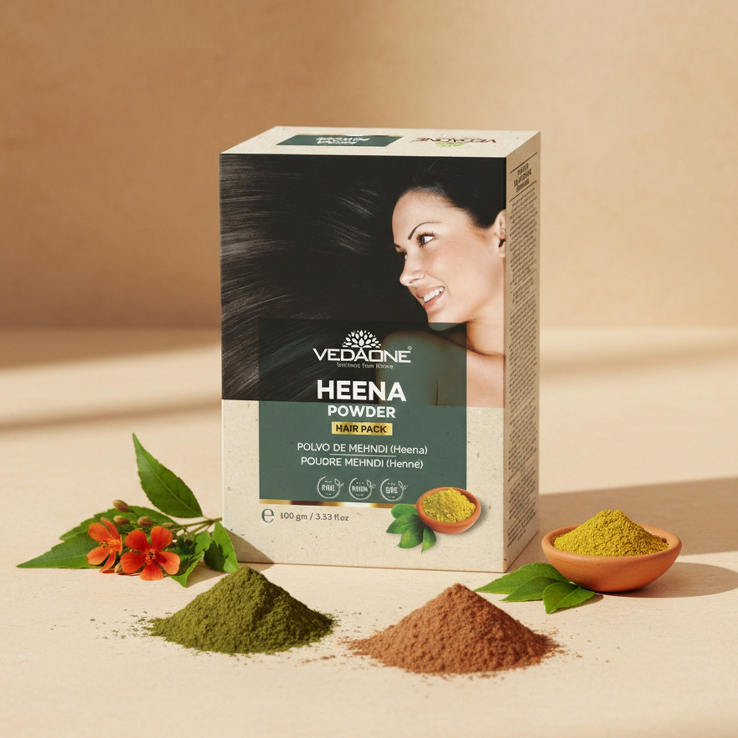 Vedaone Heena Powder Hair Pack – 100 g | Natural Conditioning & Hair Care Support