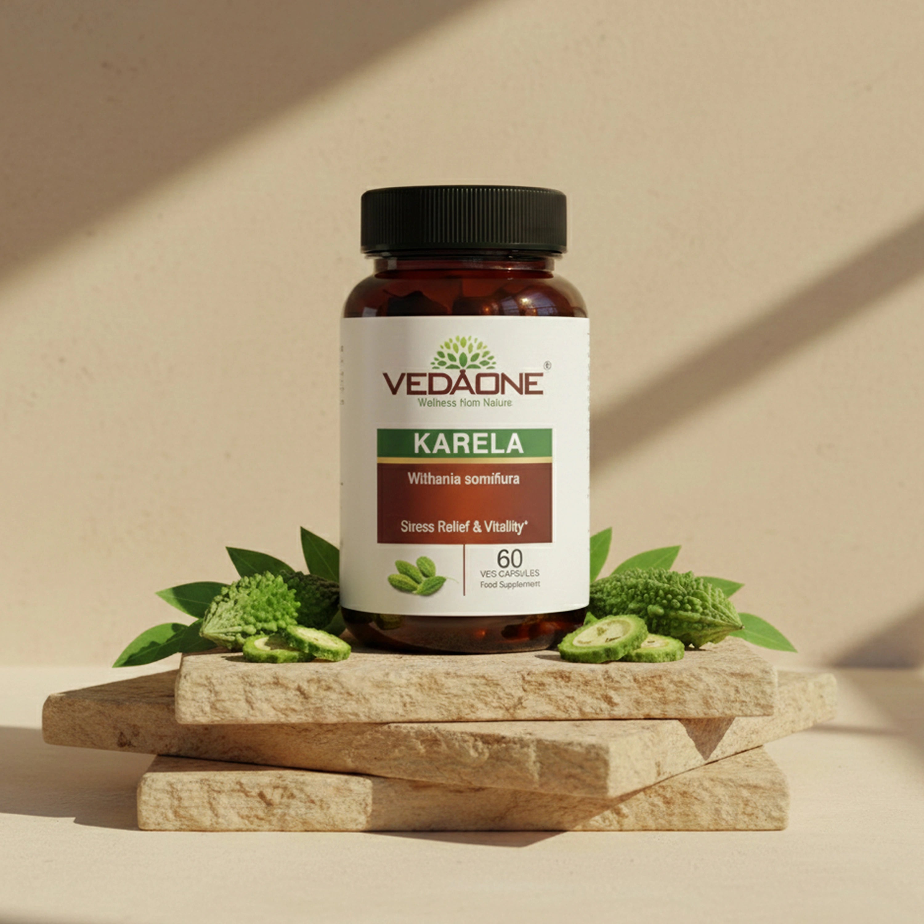 Vedaone Karela Capsules 60 Capsules | Bitter Melon (Momordica charantia) for Metabolic & Blood Sugar Support