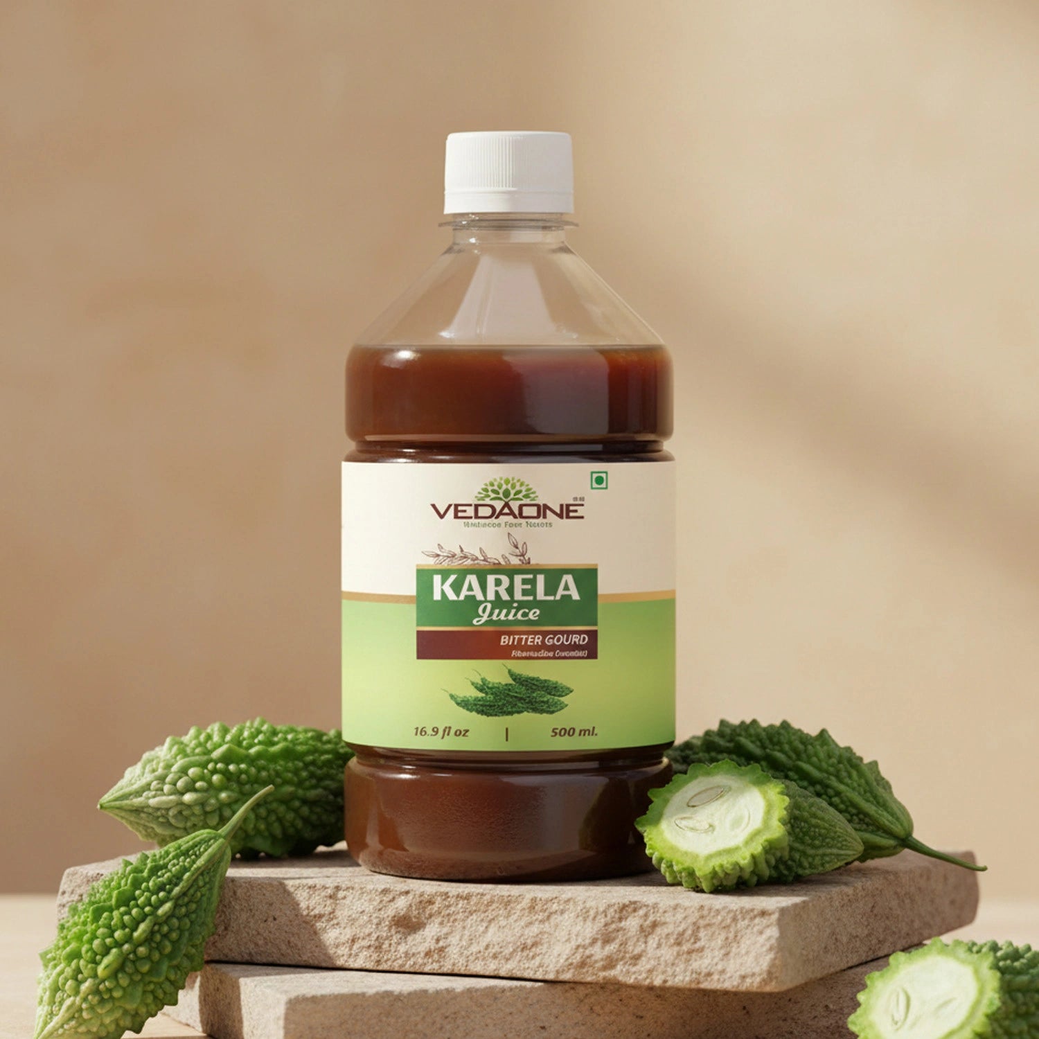 Vedaone Karela Juice – 500 ml  | Herbal Vegetable Juice with Karela for Daily Wellness Support