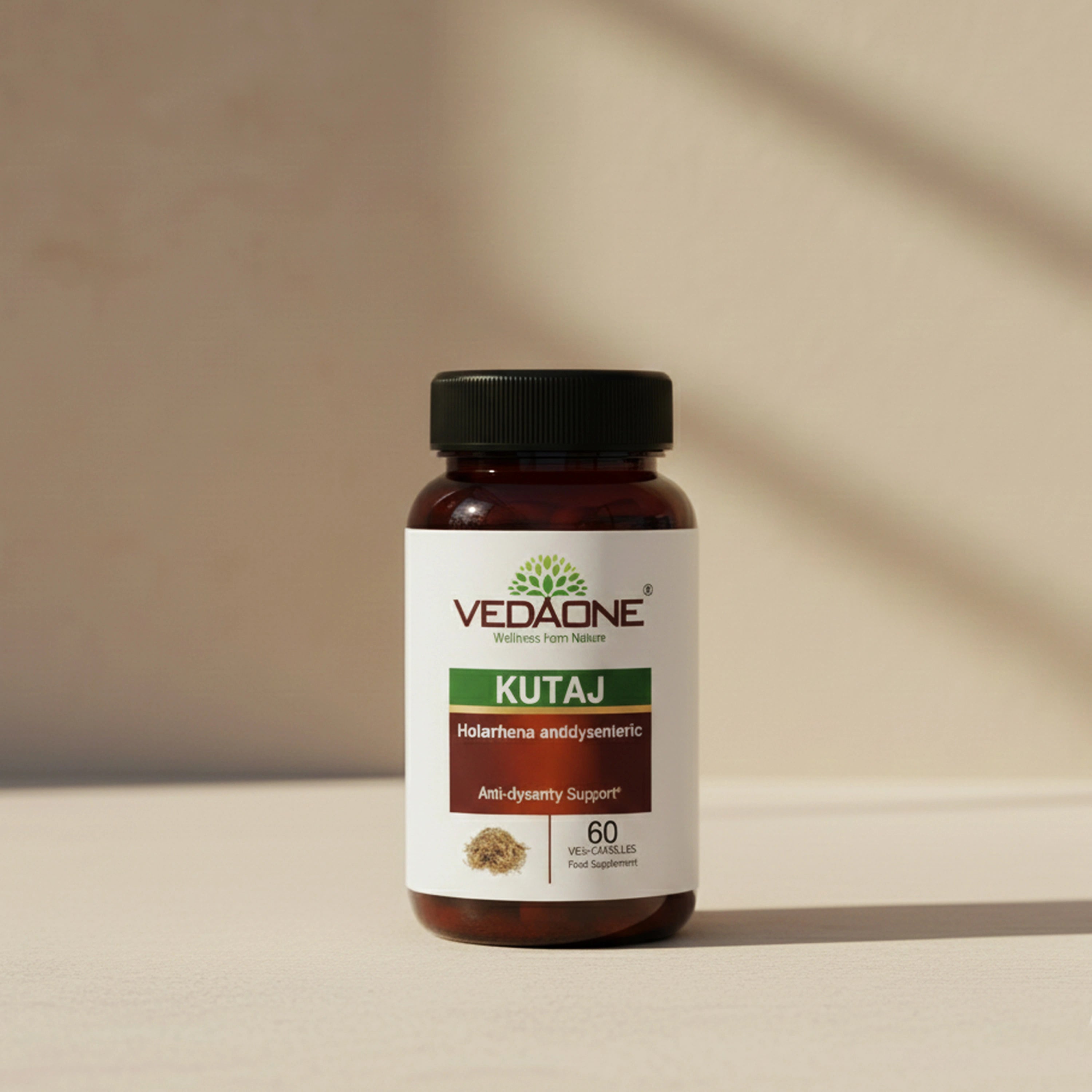 Vedaone Kutaj Capsules 60 Capsules | Kutaj (Holarrhena antidysenterica) for Digestive & Intestinal Wellness Support