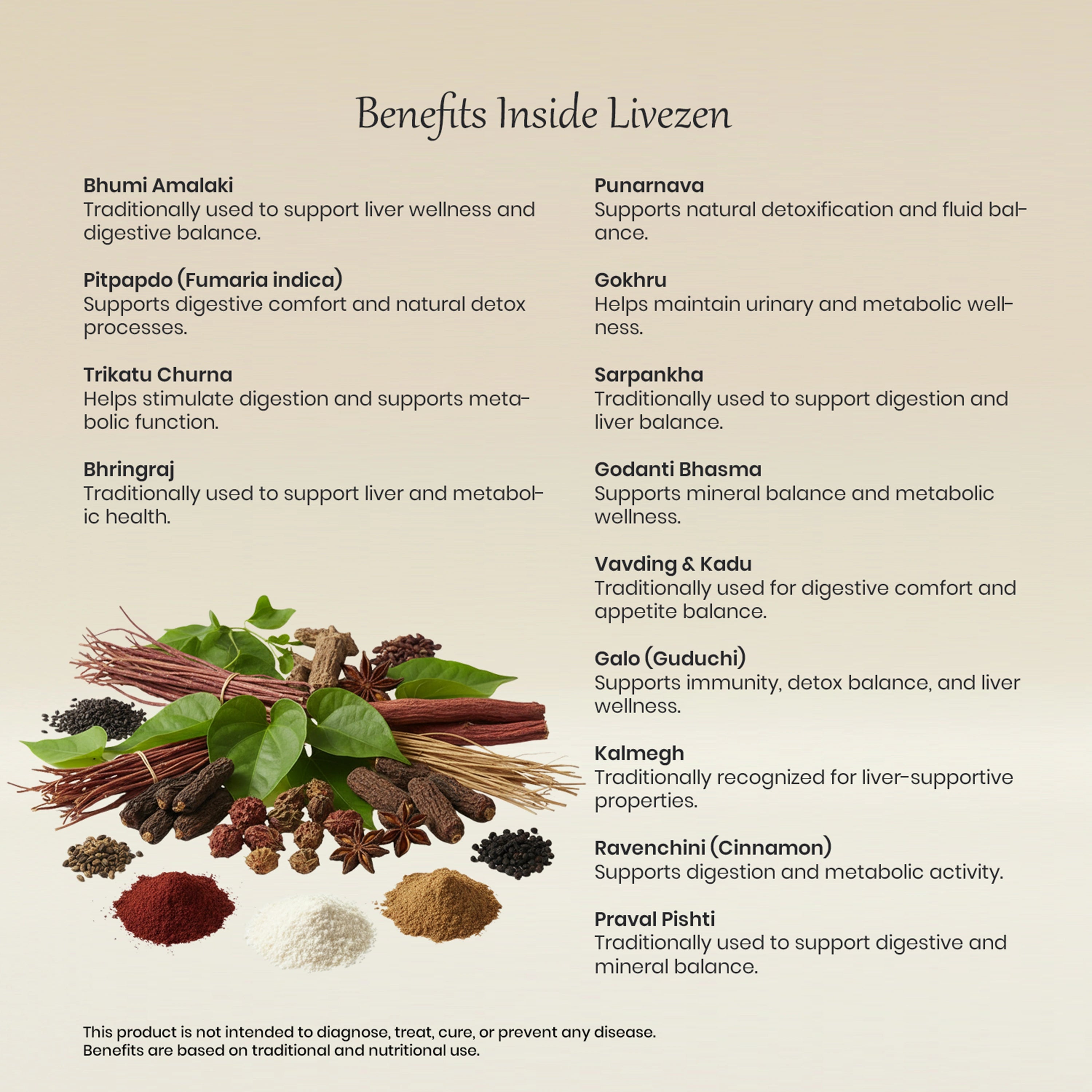 Vedaone Livezen Tablets 60 Tablets | Ayurvedic Liver Support for Digestion, Appetite & Detox Wellness