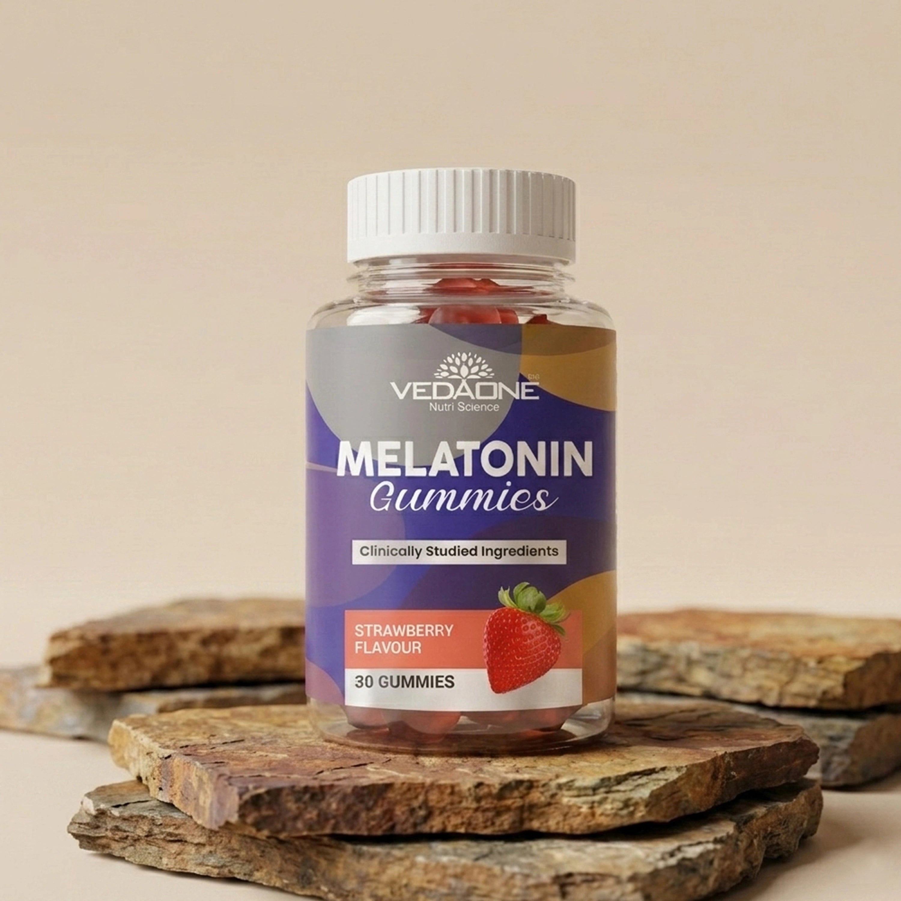 Vedaone Melatonin Gummies – 30 Gummies | Sleep Support, Relaxation & Antioxidant Care