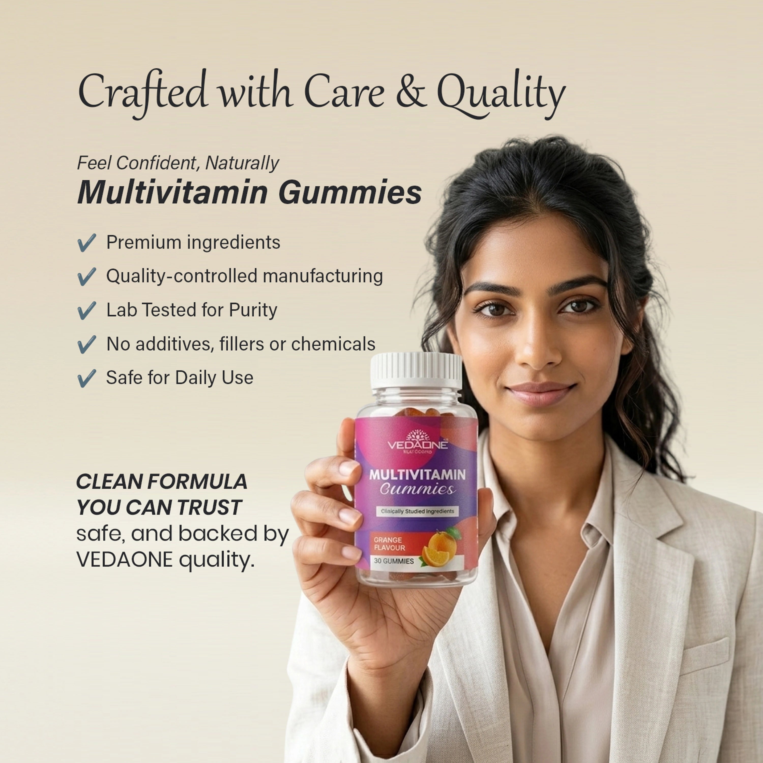 Vedaone Multivitamin Gummies – 30 Gummies | Complete Daily Nutrition, Immunity & Energy Support