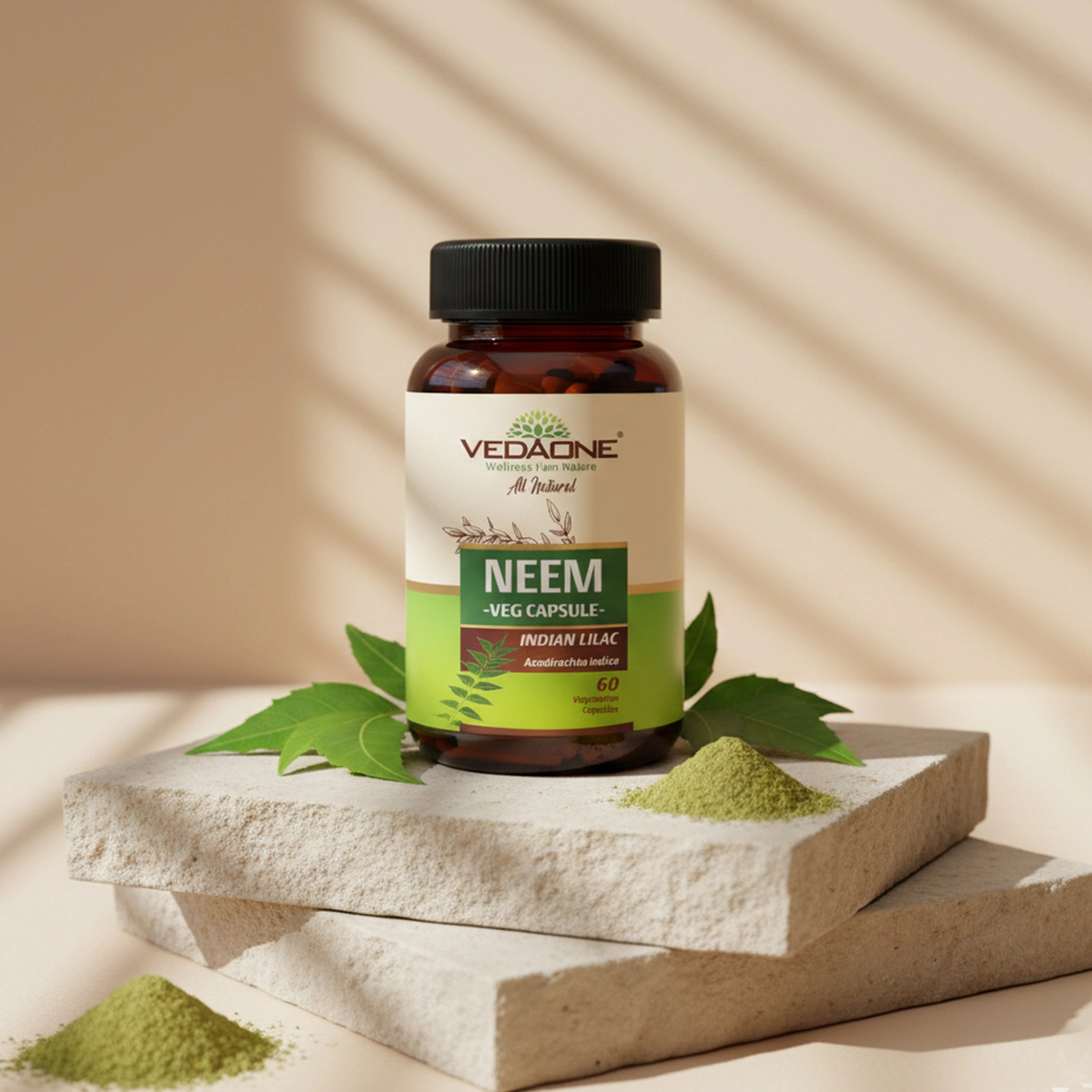 Vedaone Neem Capsules 60 Capsules – Herbal Neem Supplement for Daily Detox & Wellness Support