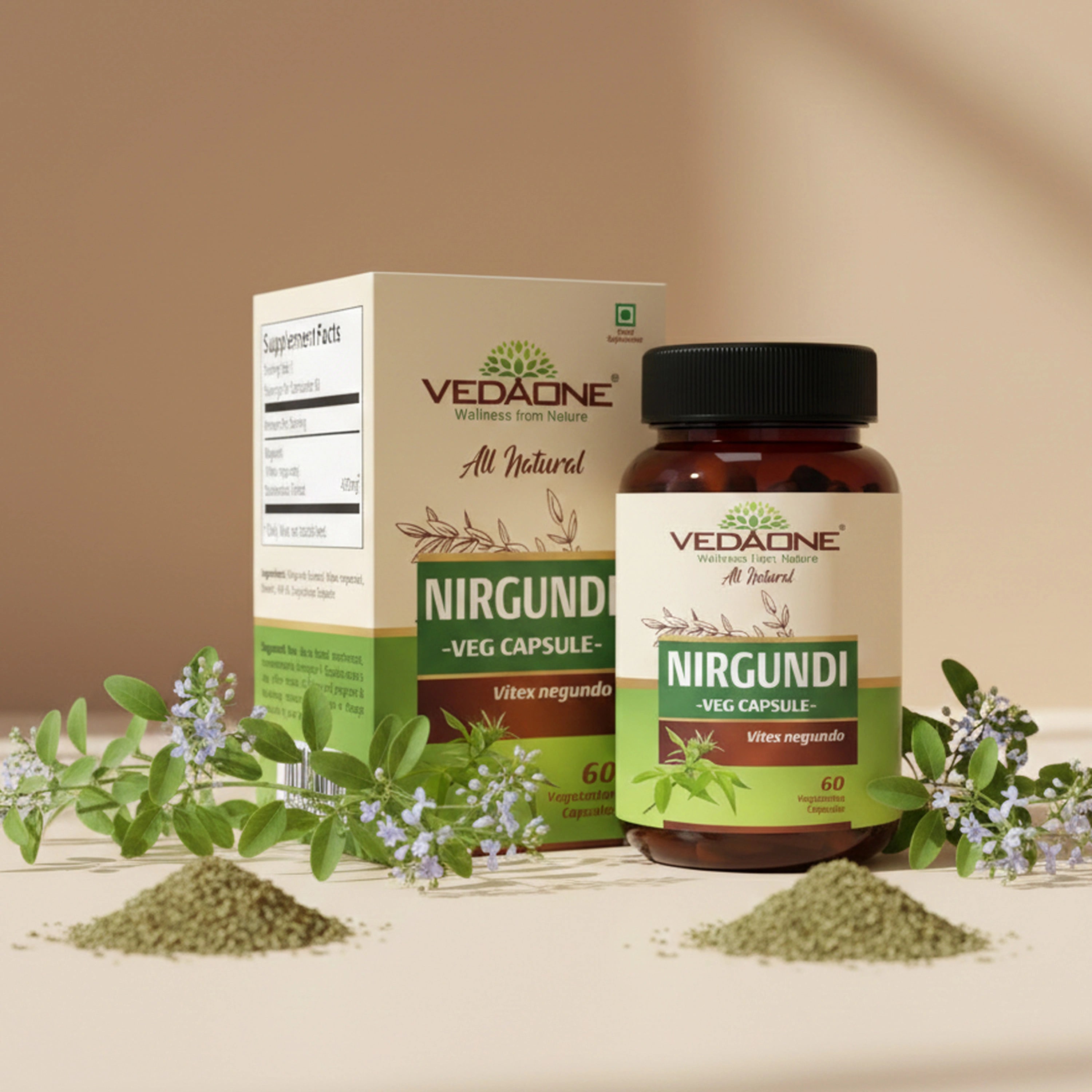 Vedaone Nirgundi Capsules 60 Capsules – Herbal Nirgundi Supplement for Daily Comfort & Wellness Support