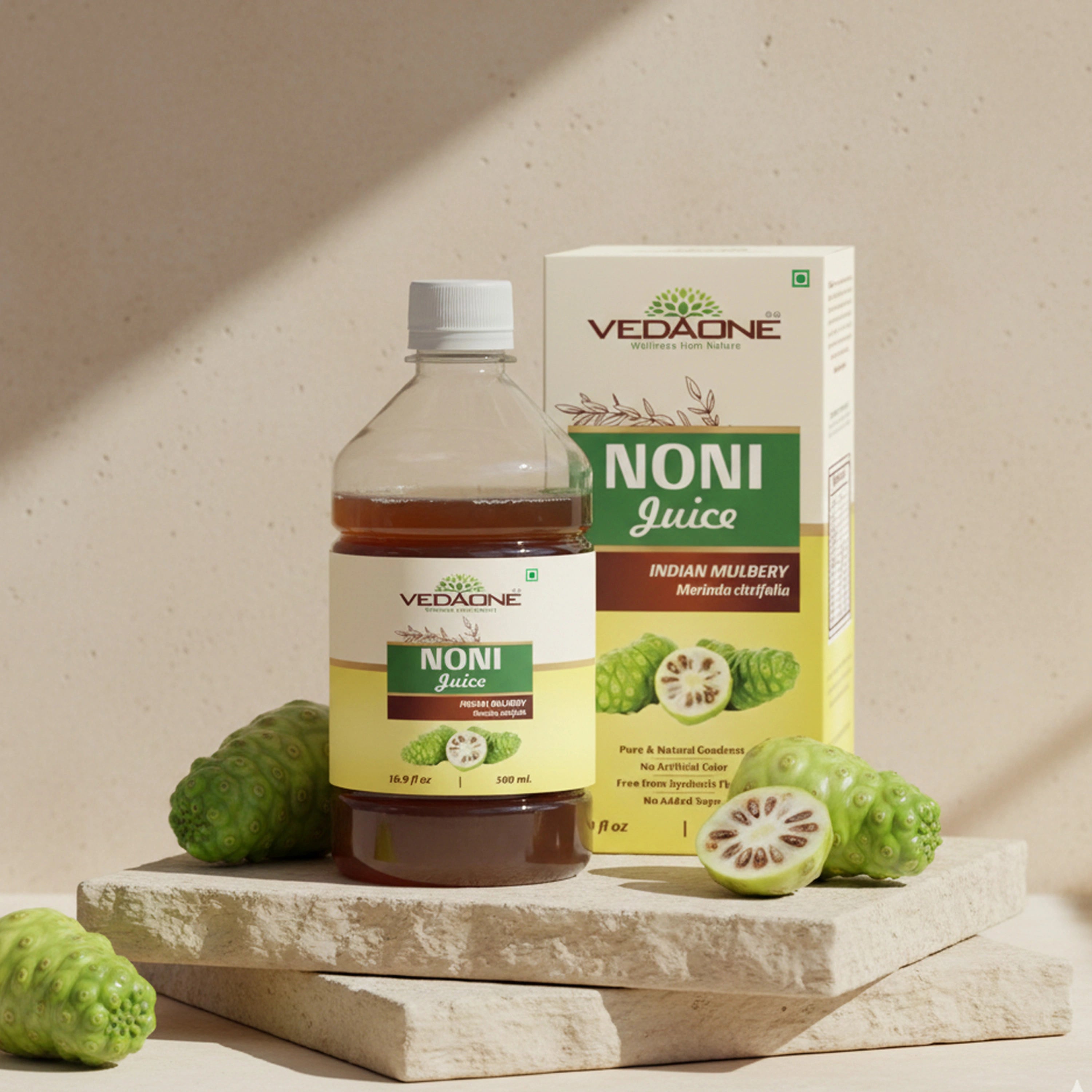 Vedaone Noni Juice 500ml | Herbal Wellness Blend with Noni, Grapes & Garcinia