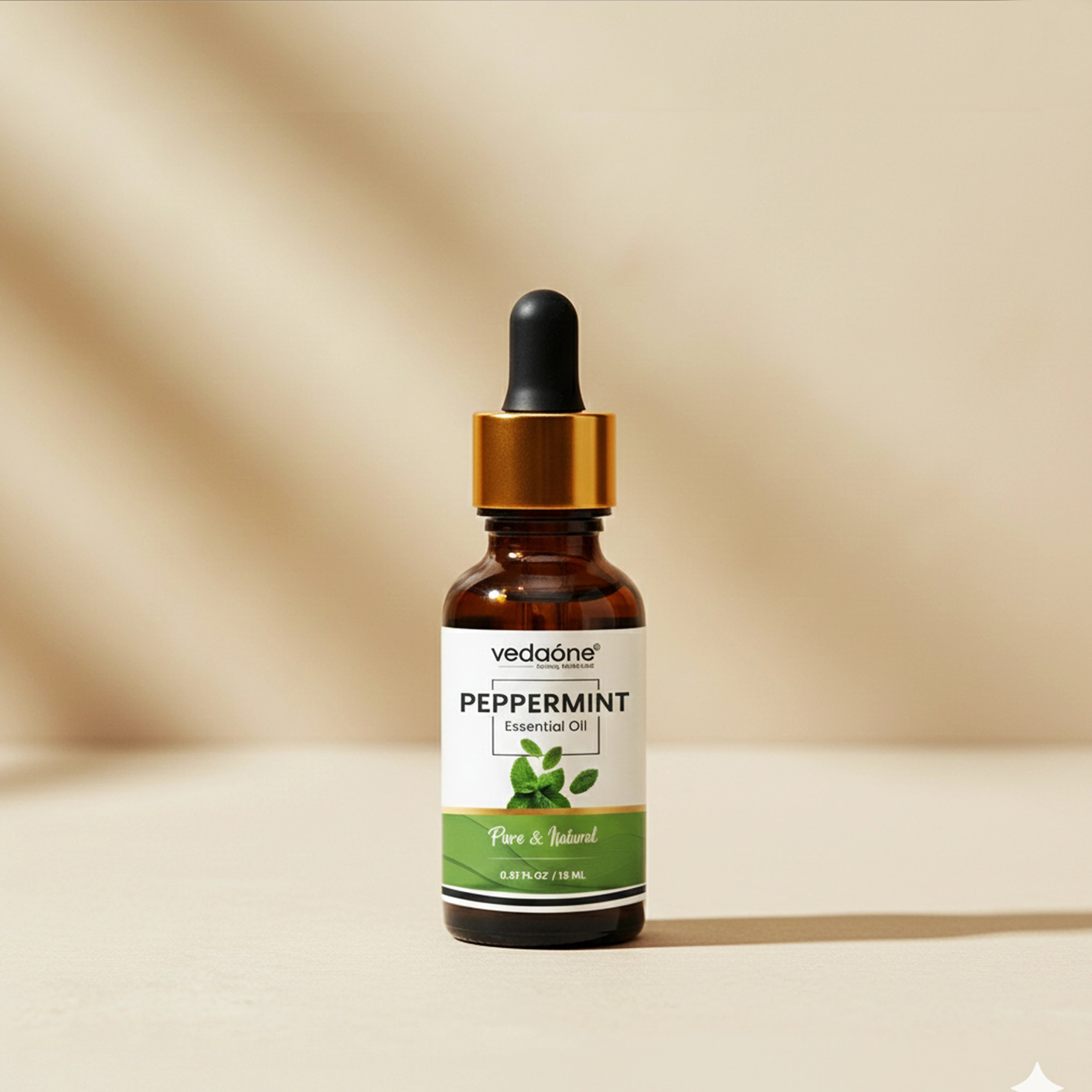 Vedaone Peppermint Essential Oil 15 ml | Refreshing Aromatic Oil for Aromatherapy & Cosmetic Use