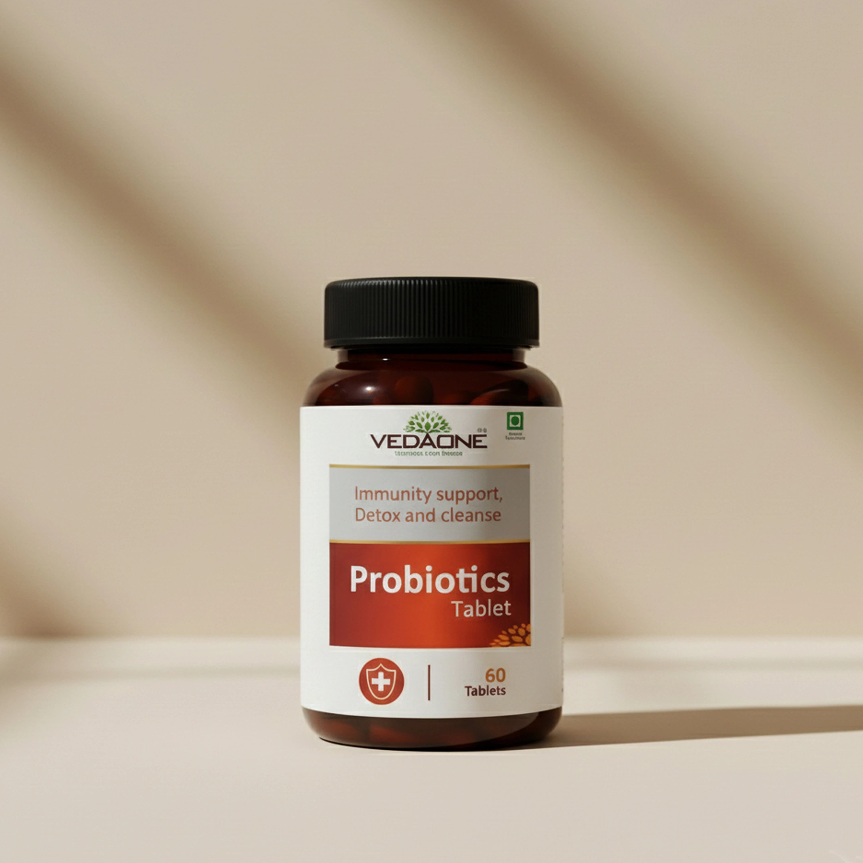 Vedaone Probiotics Tablets 60 Tablets | 15 Billion CFU for Gut Balance, Immunity & Digestive Wellness