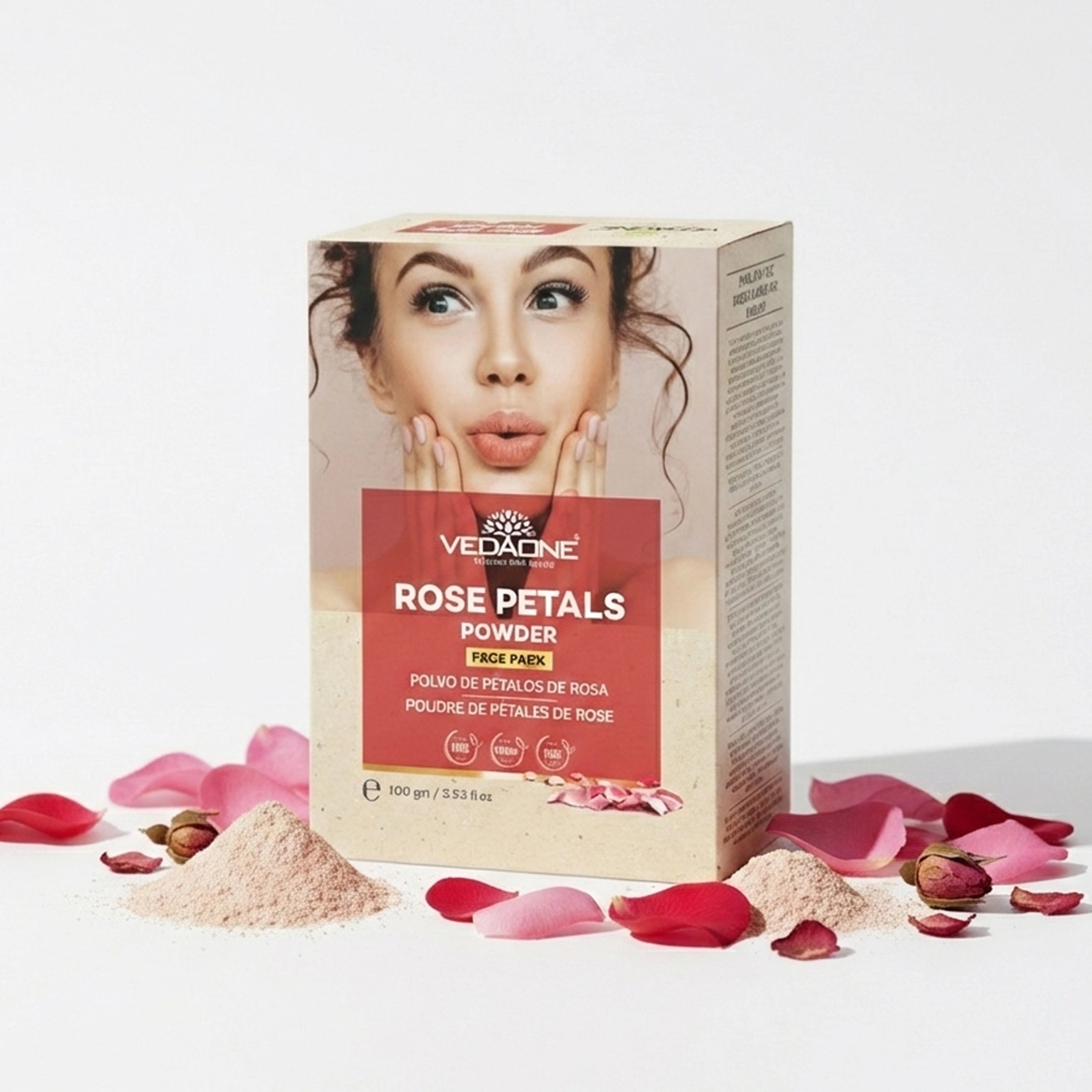 Vedaone Rose Petals Powder Face Pack – 100 g | Natural Hydration & Skin Soothing Care