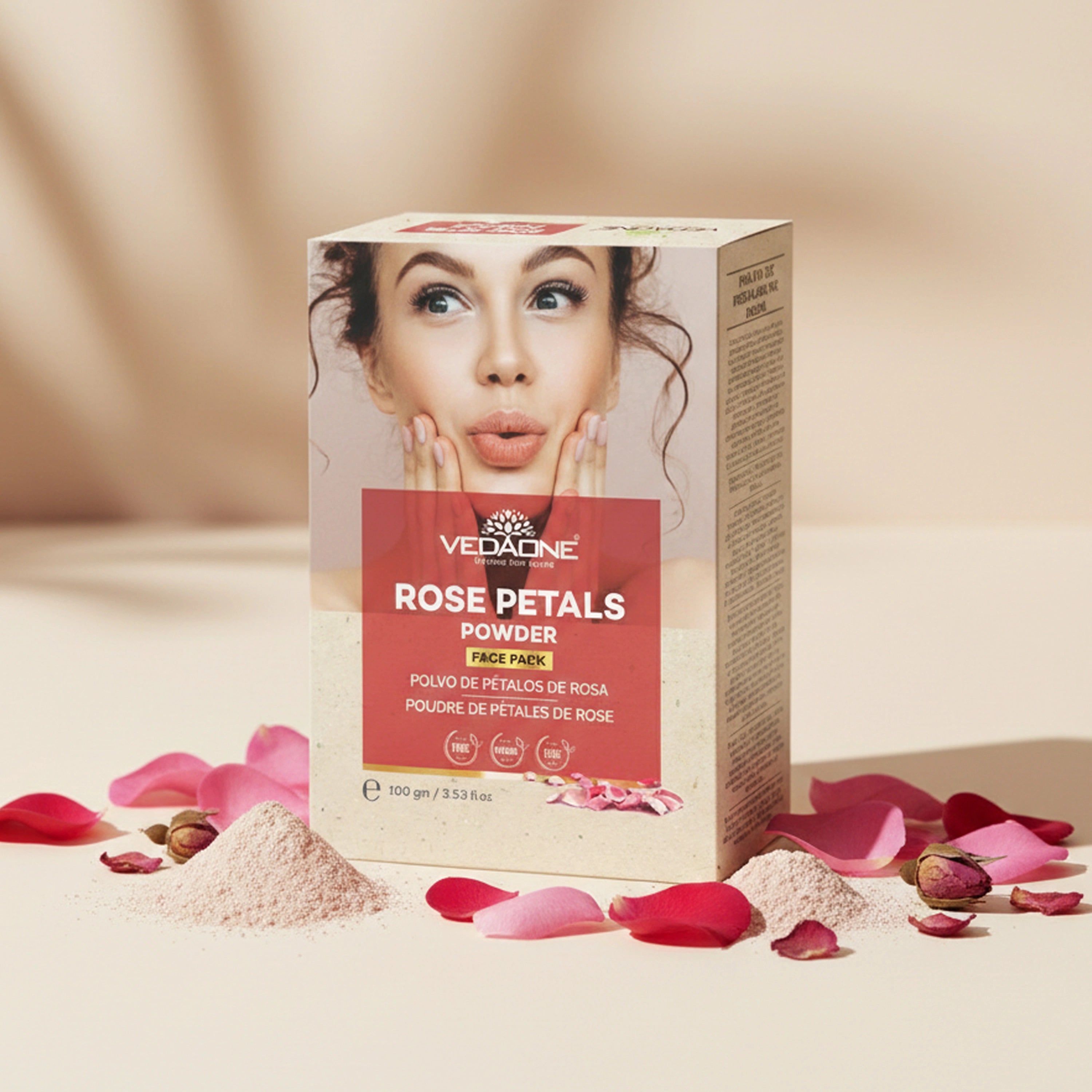 Vedaone Rose Petals Powder Face Pack – 100 g | Natural Hydration & Skin Soothing Care