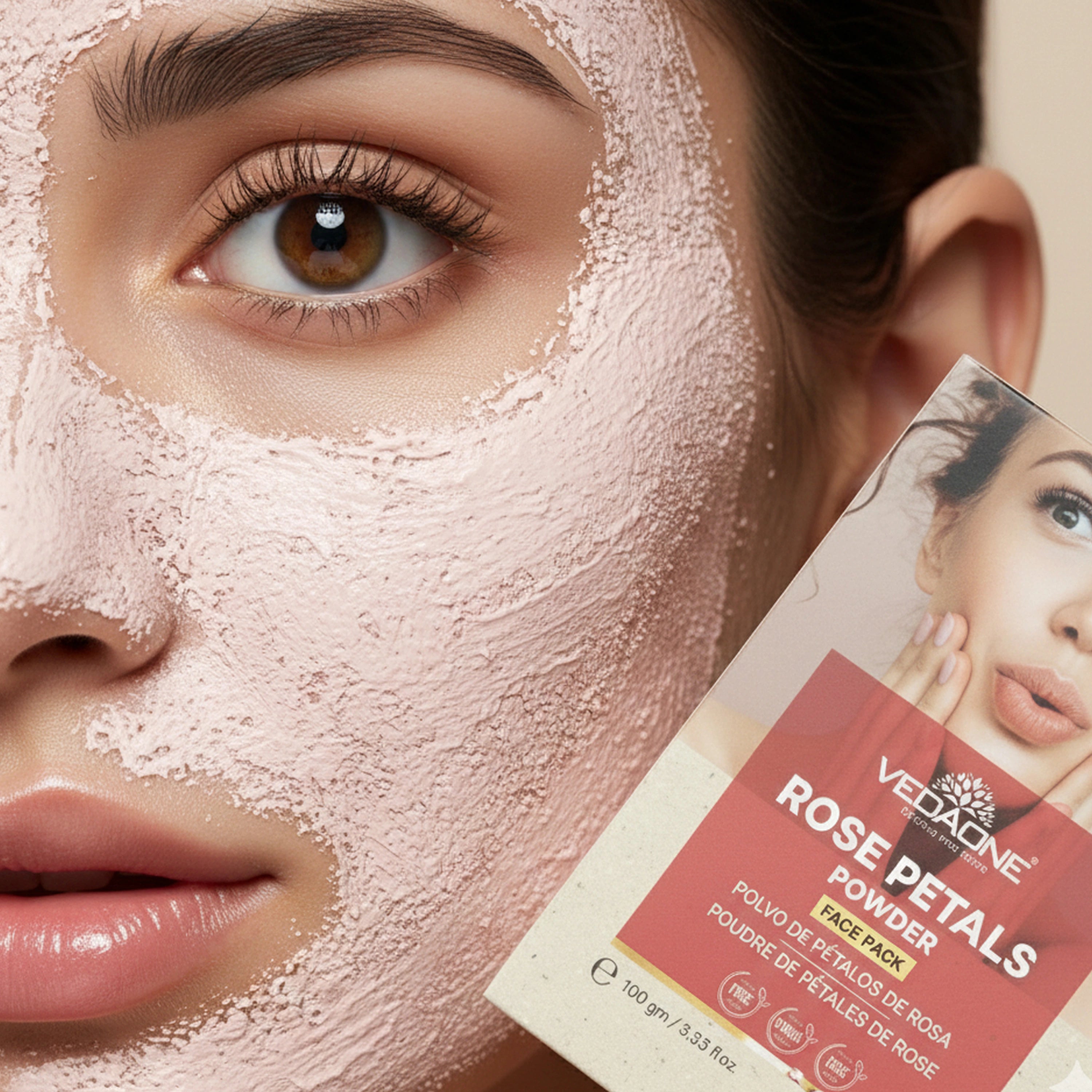 Vedaone Rose Petals Powder Face Pack – 100 g | Natural Hydration & Skin Soothing Care