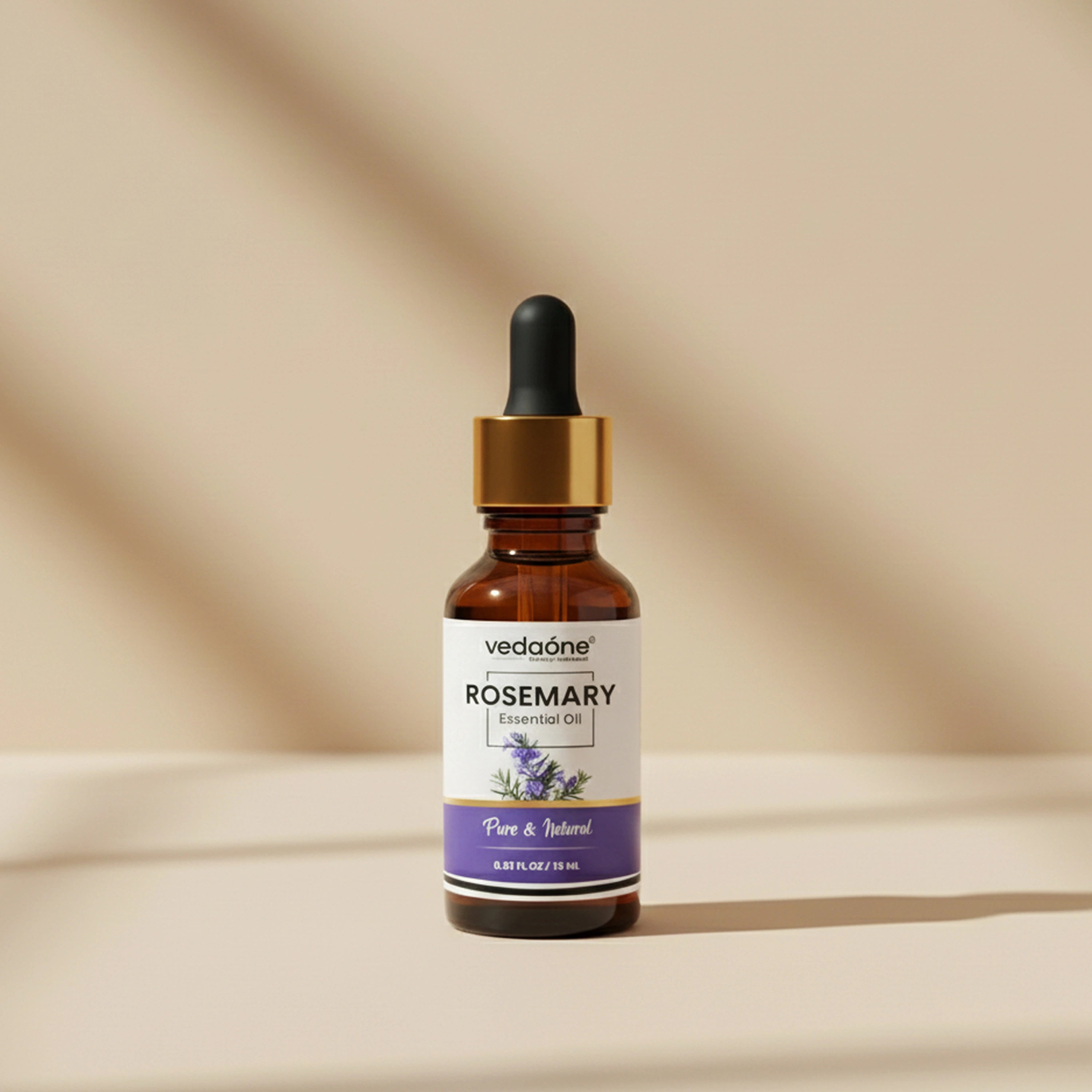 Vedaone Rosemary Essential Oil 15 ml | Pure Botanical Oil for Aromatherapy & Cosmetic Use